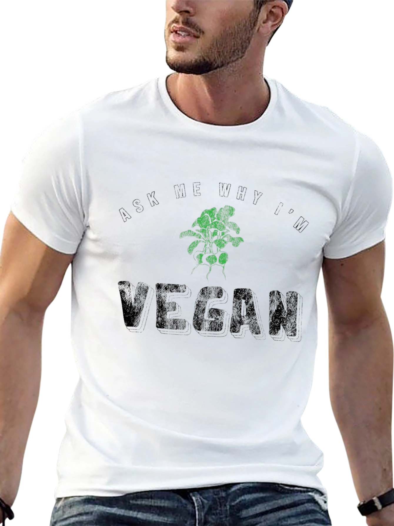 Ask Me Why Im Vegan Graphic Tee