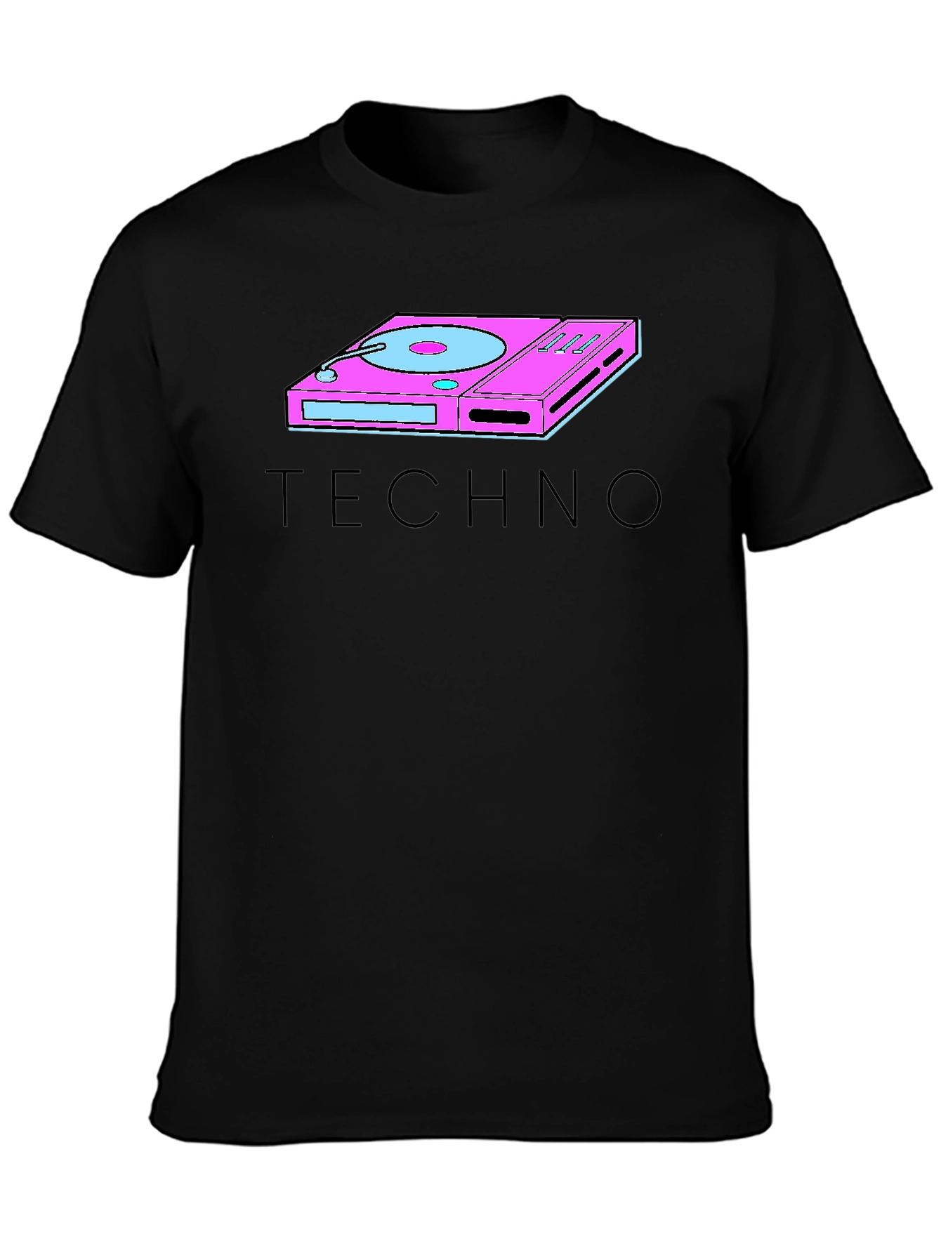 Retro Techno Turntable Graphic T-Shirt