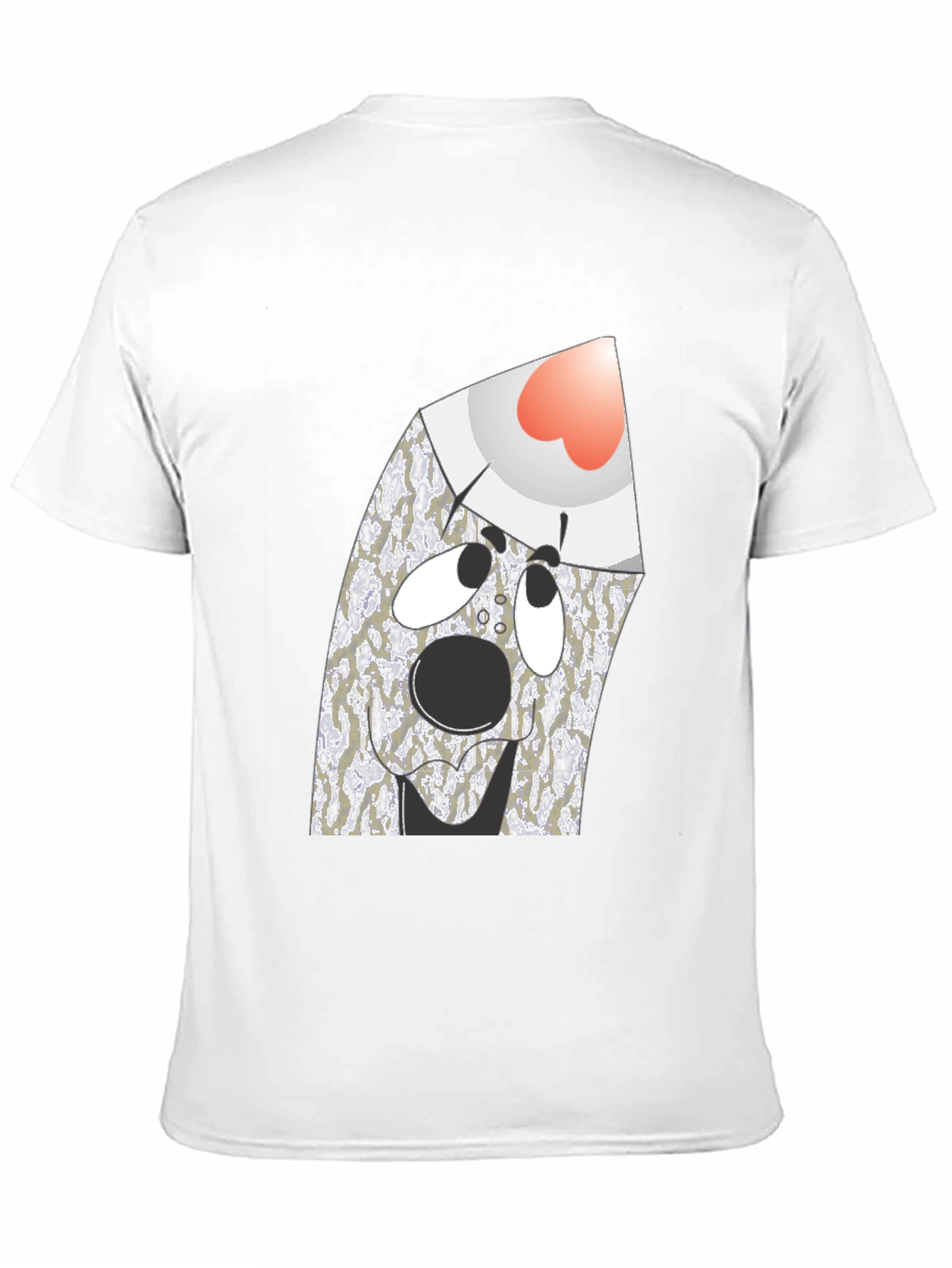 Surprised Ghost Graphic Tee - Black Cotton Blend