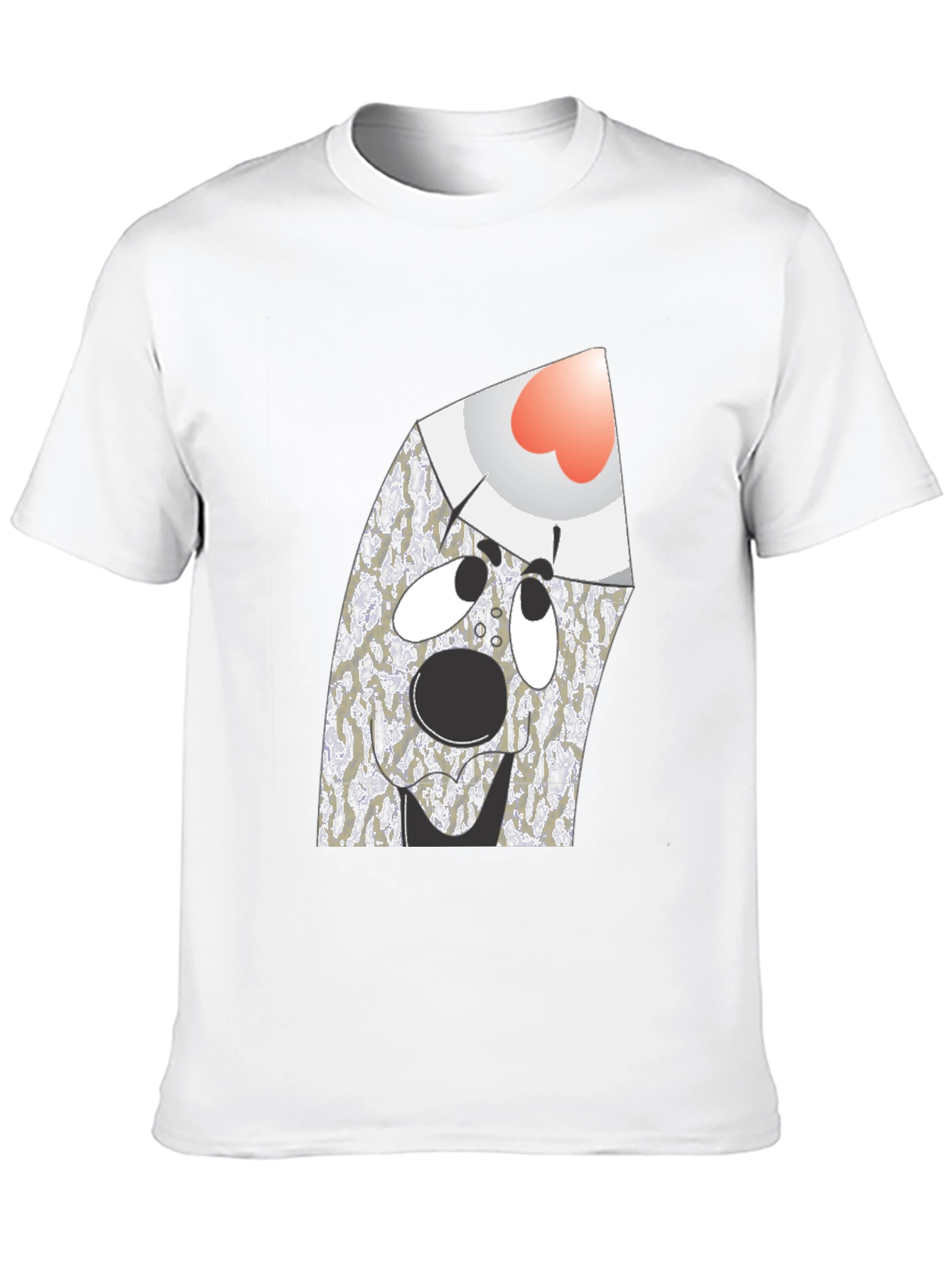 Surprised Ghost Graphic Tee - Black Cotton Blend