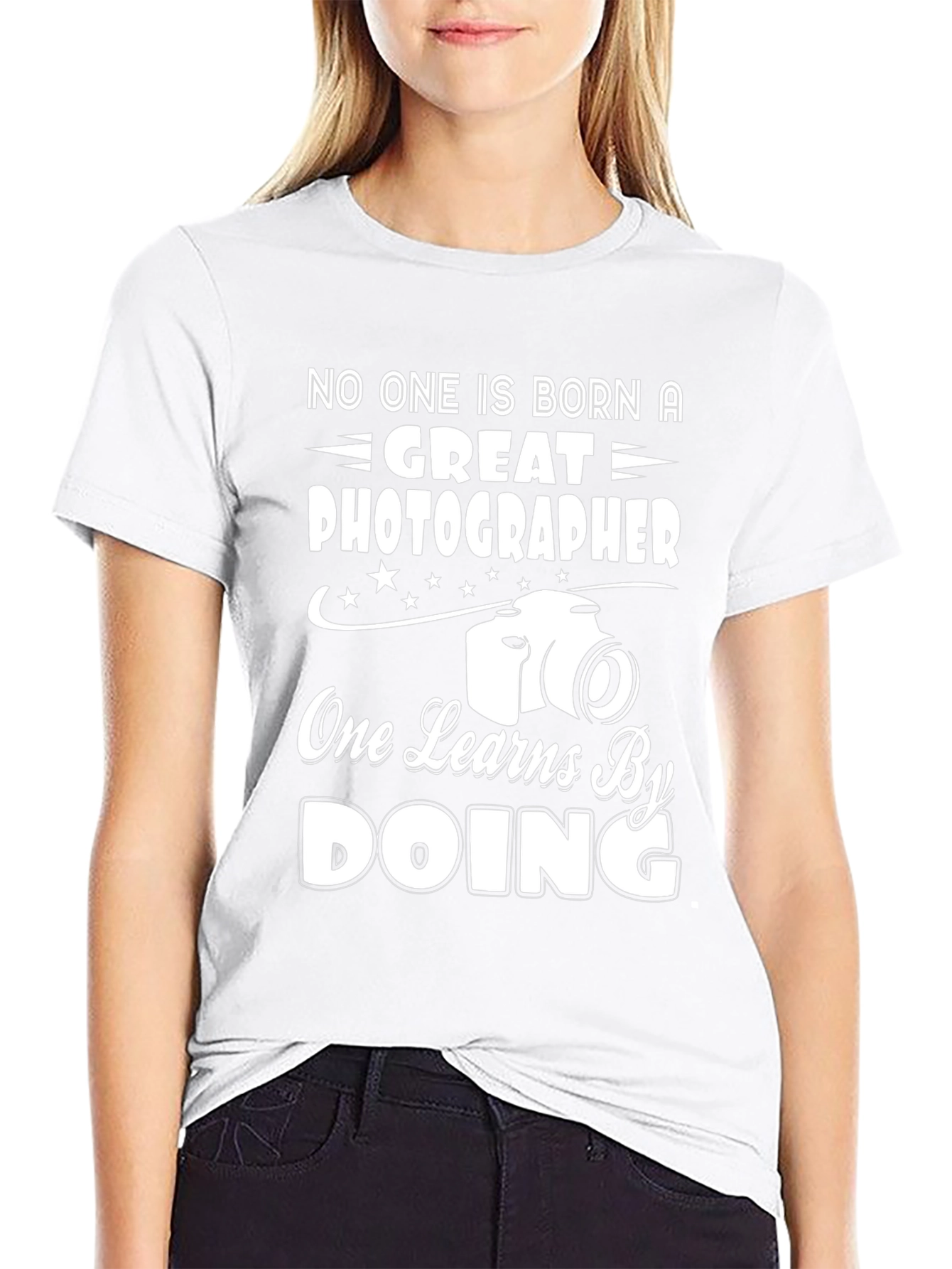 Photographer T-Shirt - Great Photographer One Learns By Doing