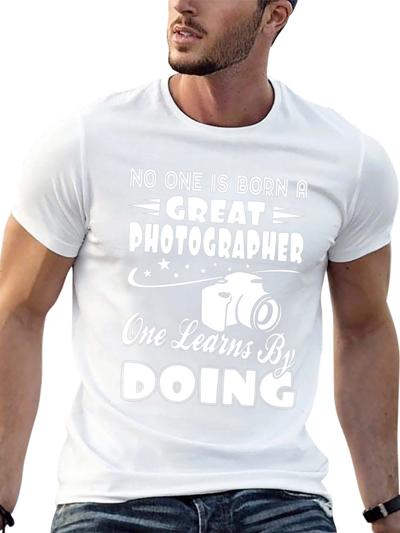 Photographer T-Shirt - Great Photographer One Learns By Doing