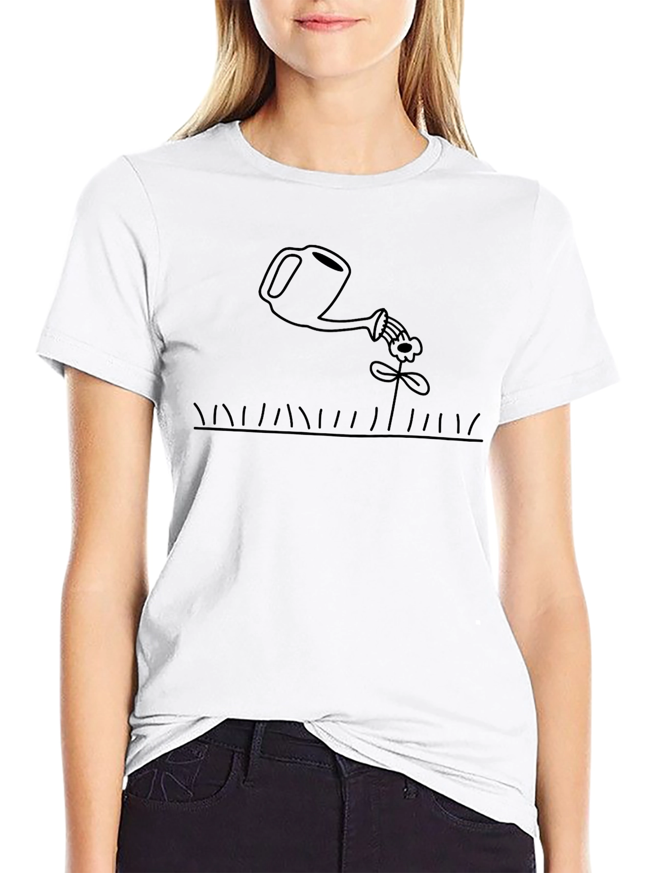 Watering Can Flower Graphic Tee