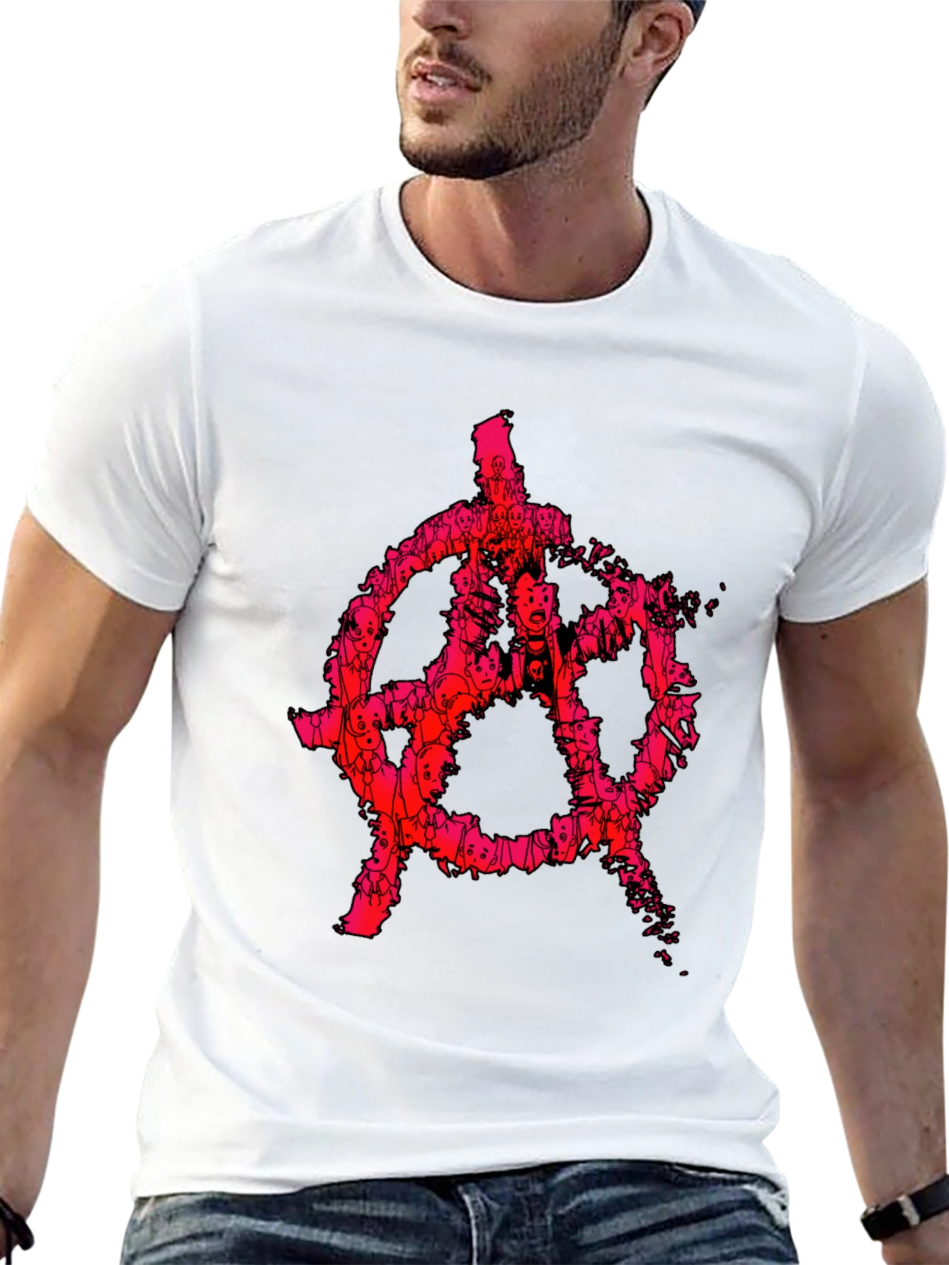 Anarchy Symbol Graphic Tee - Punk Style