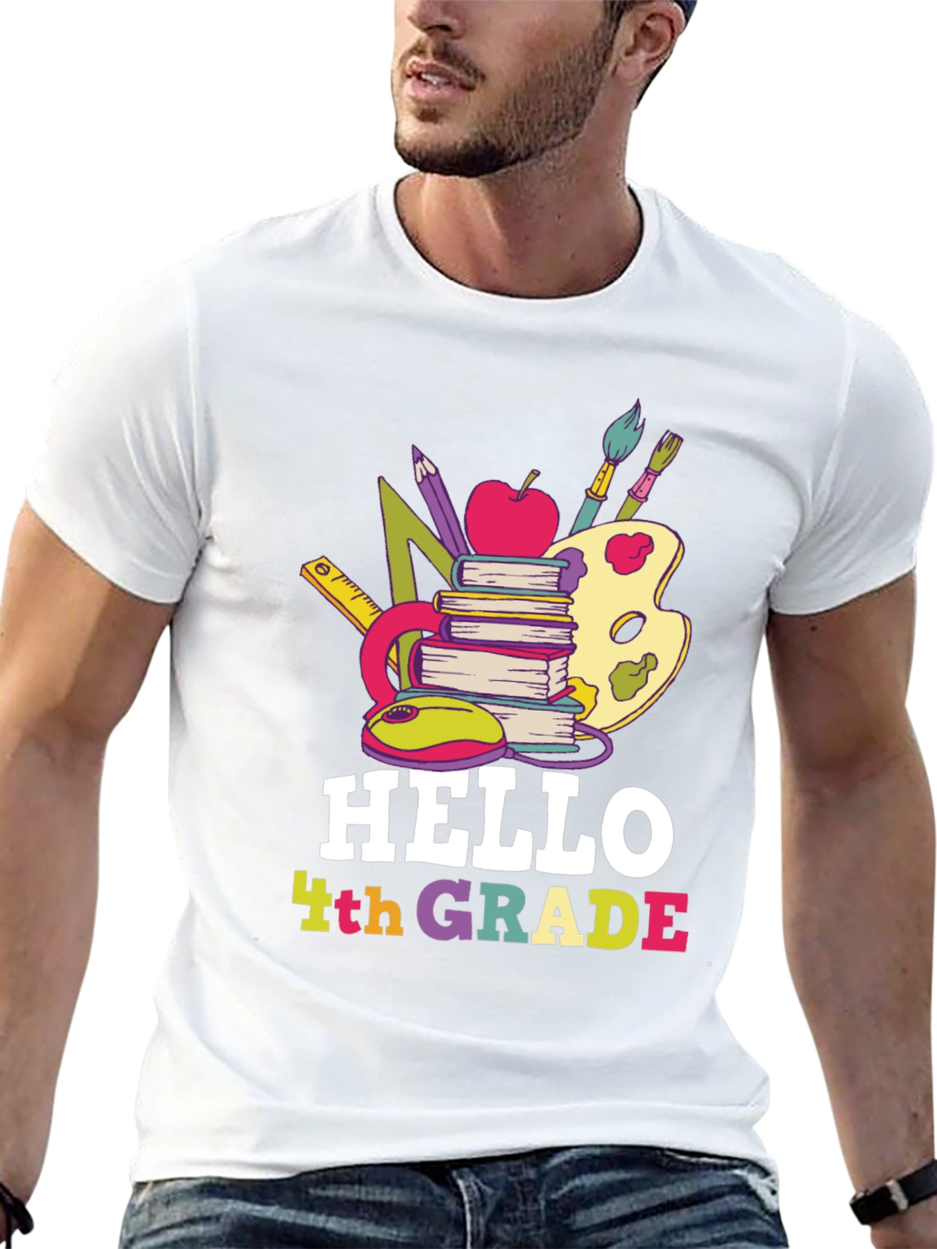Hello 4th Grade T-Shirt Back to School