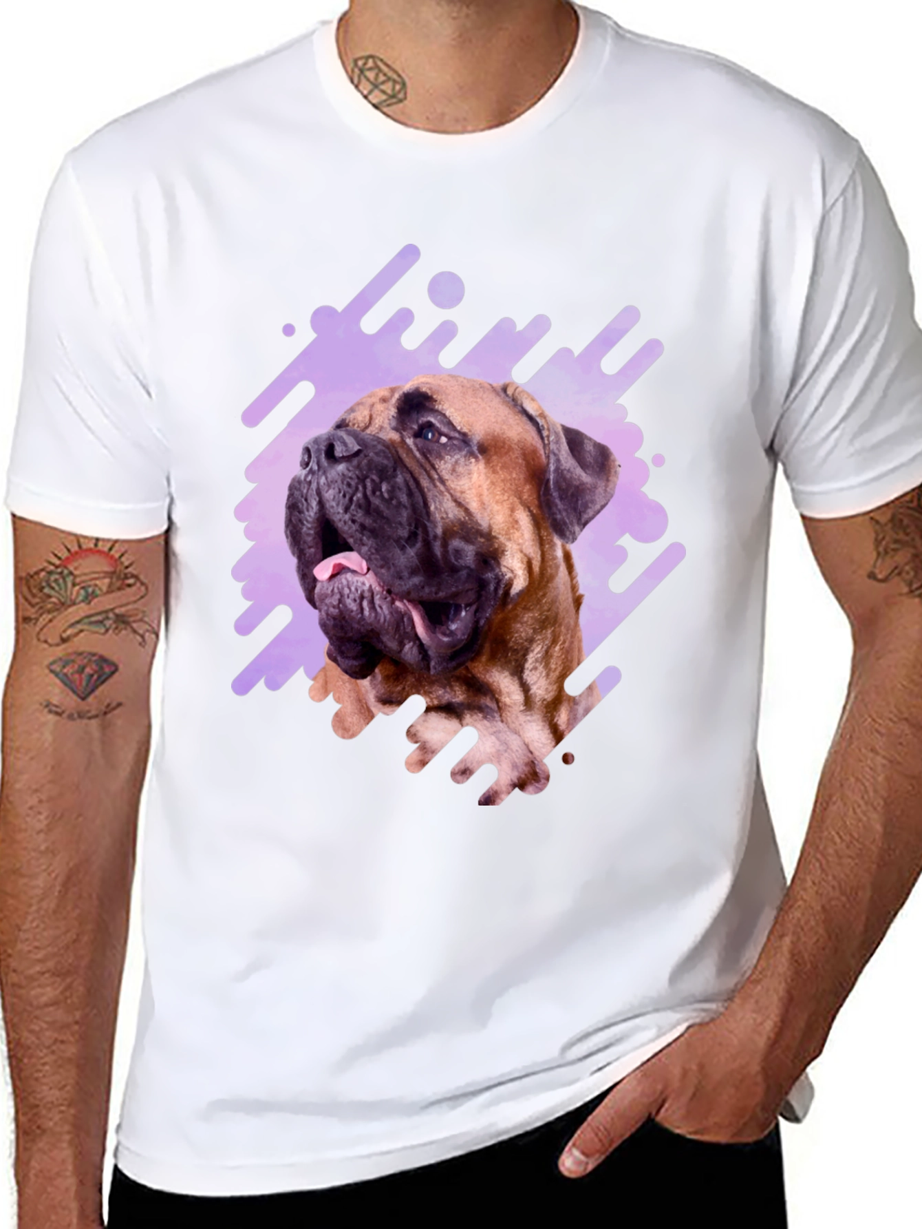 Dog Breed Graphic T-Shirt Casual Cotton Tee