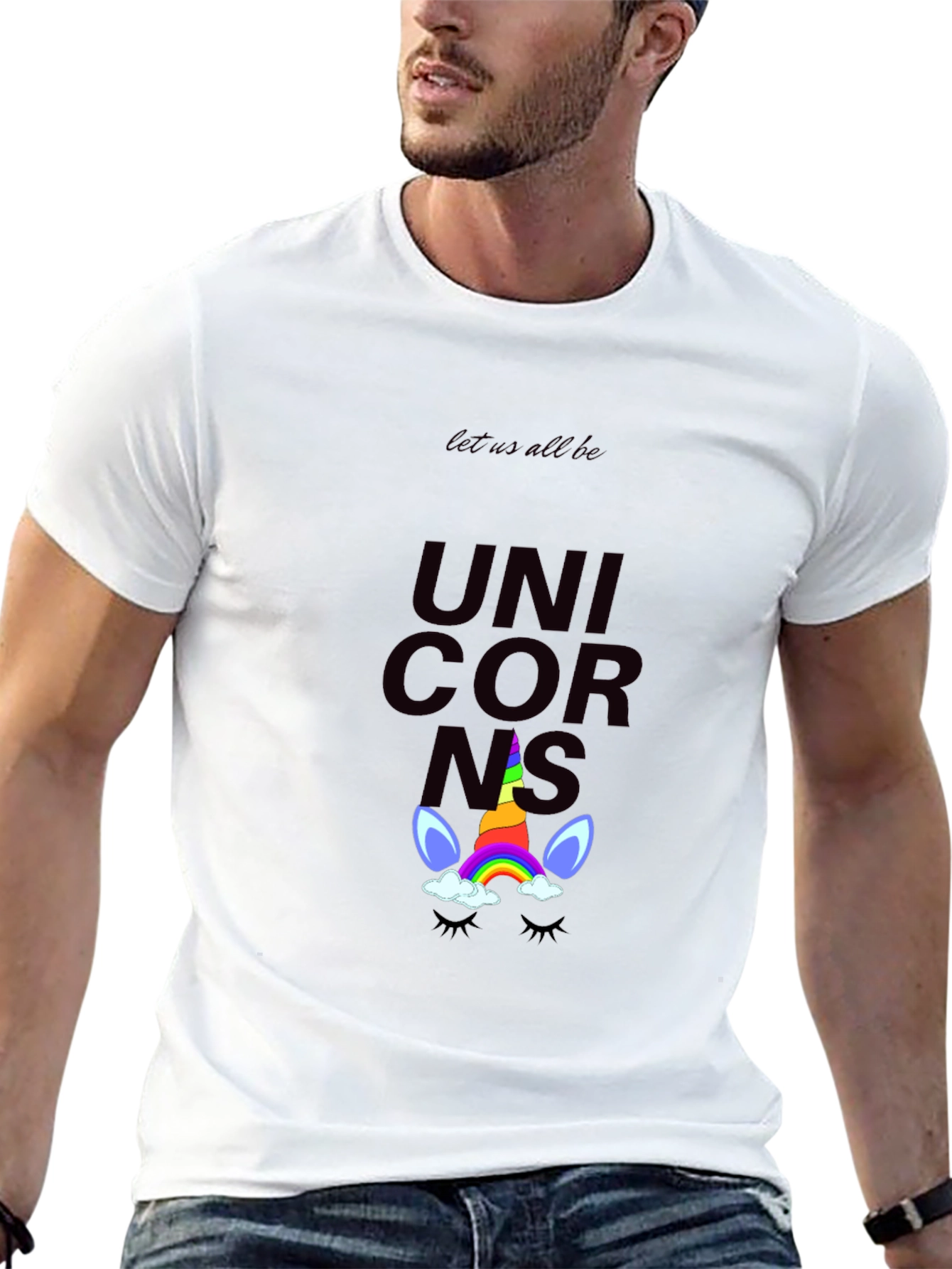 Unicorns Graphic Tee - Black