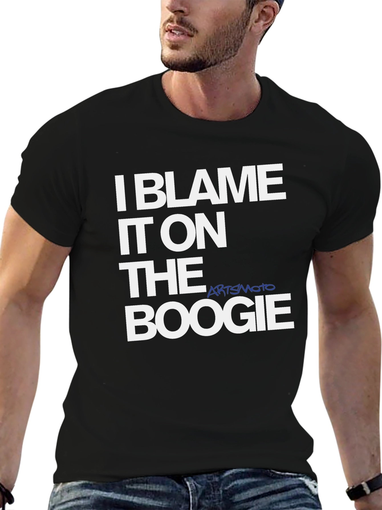I Blame It On The Boogie Black Graphic Tee