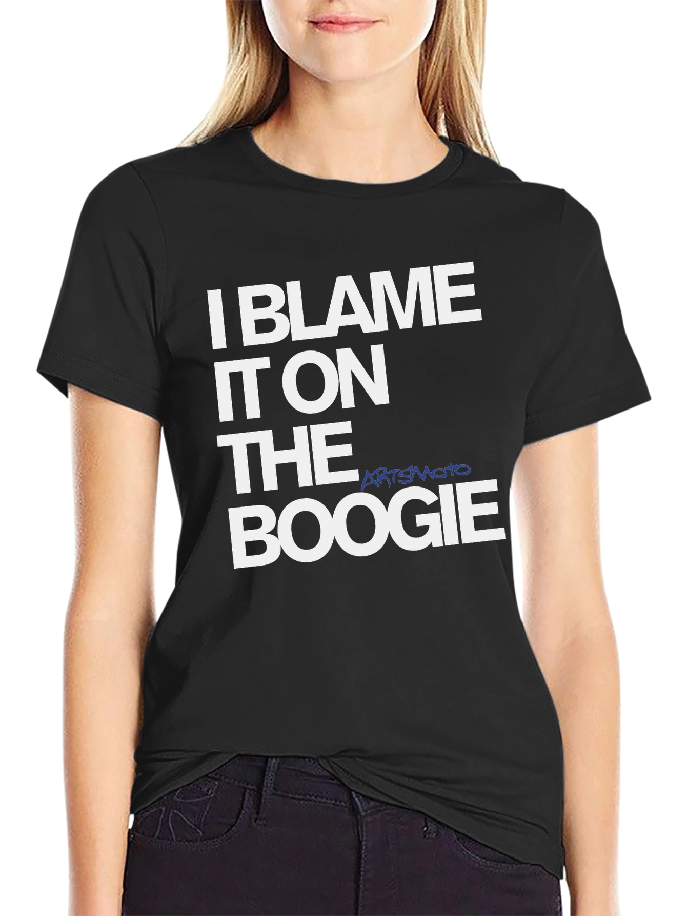I Blame It On The Boogie Black Graphic Tee