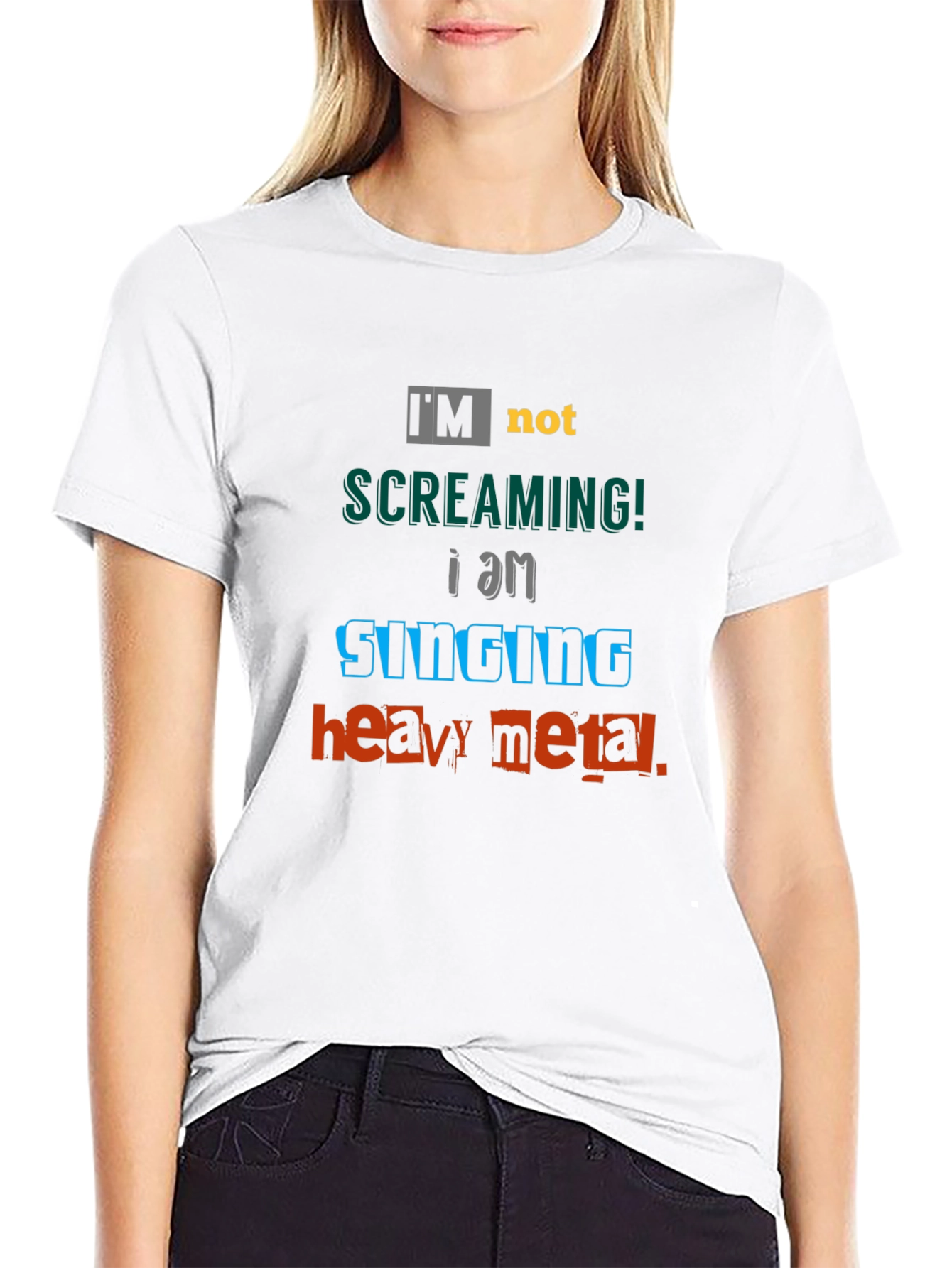 Heavy Metal Singing T-Shirt - Black Cotton Tee