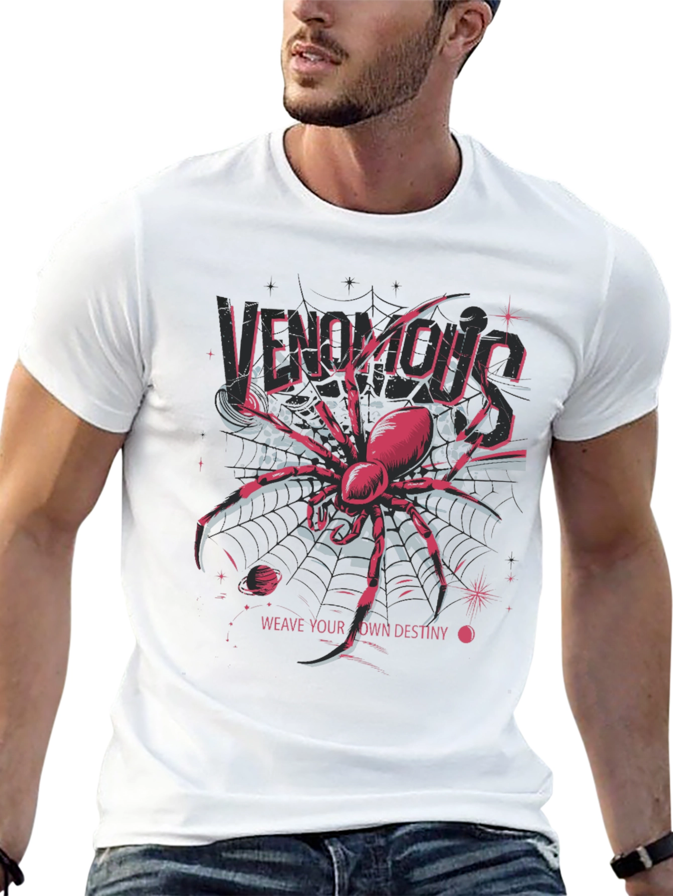 Venomous Spider Graphic Tee - Weave Your Own Destiny
