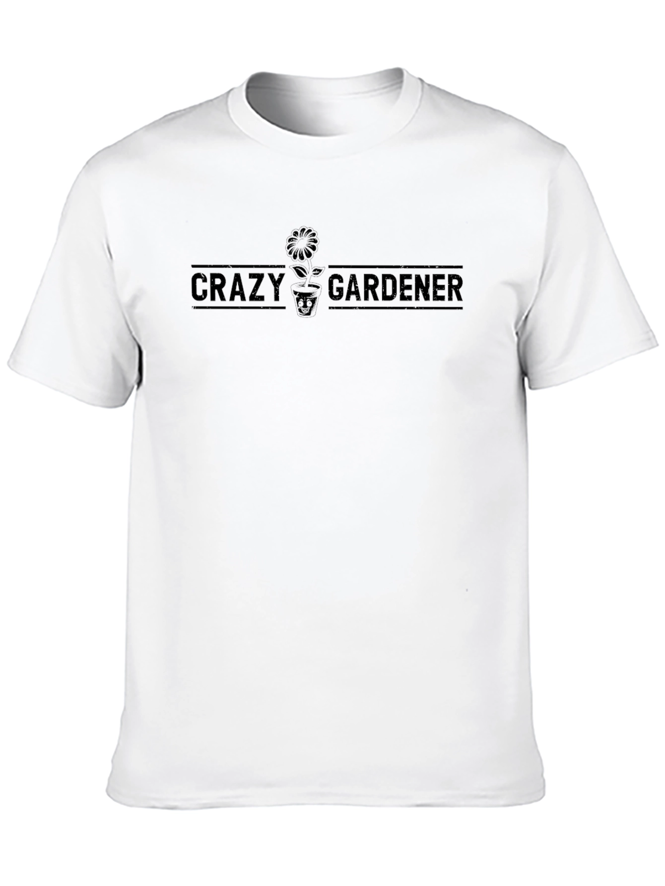 Crazy Gardener Graphic T-Shirt - Black Cotton Tee