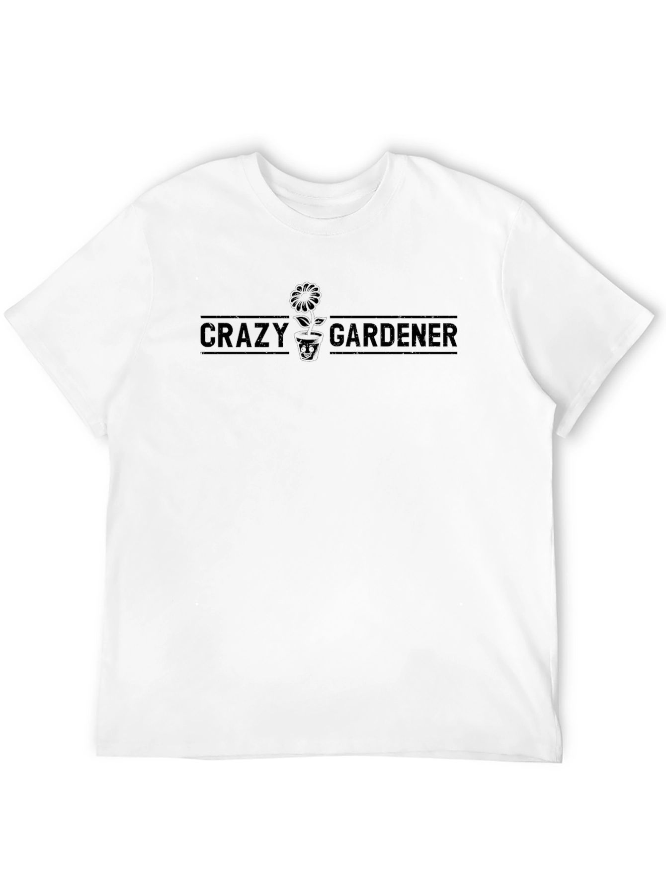 Crazy Gardener Graphic T-Shirt - Black Cotton Tee