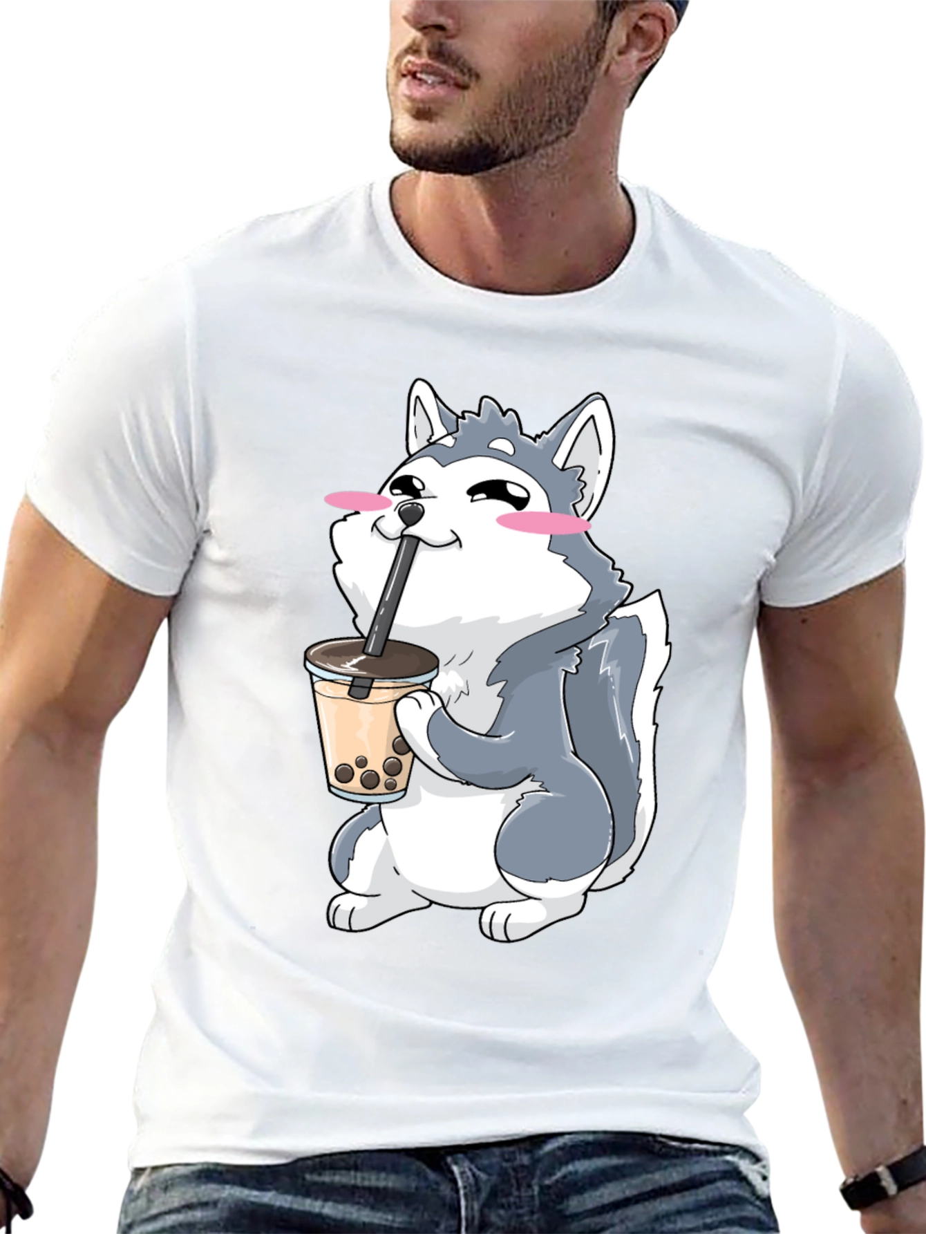 Husky Boba Tea Graphic Tee