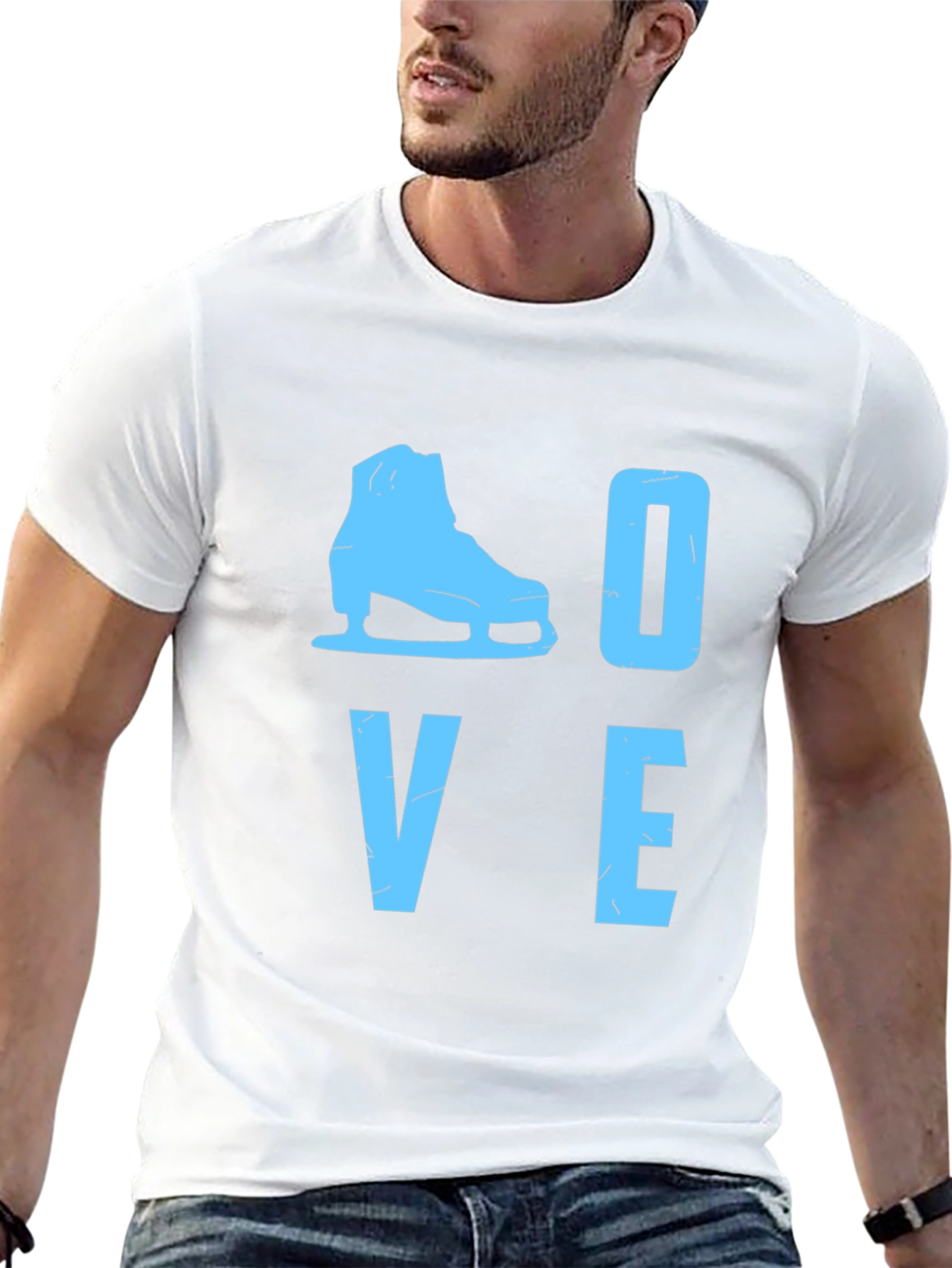 Love Ice Skating Black T-Shirt