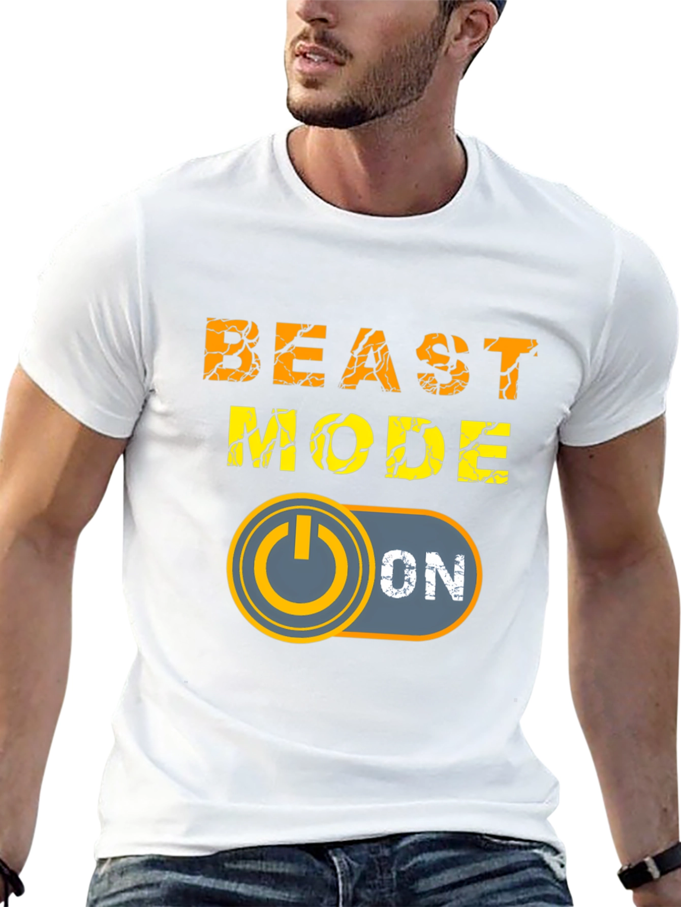 Beast Mode ON Graphic T-Shirt - Motivational Gym Wear