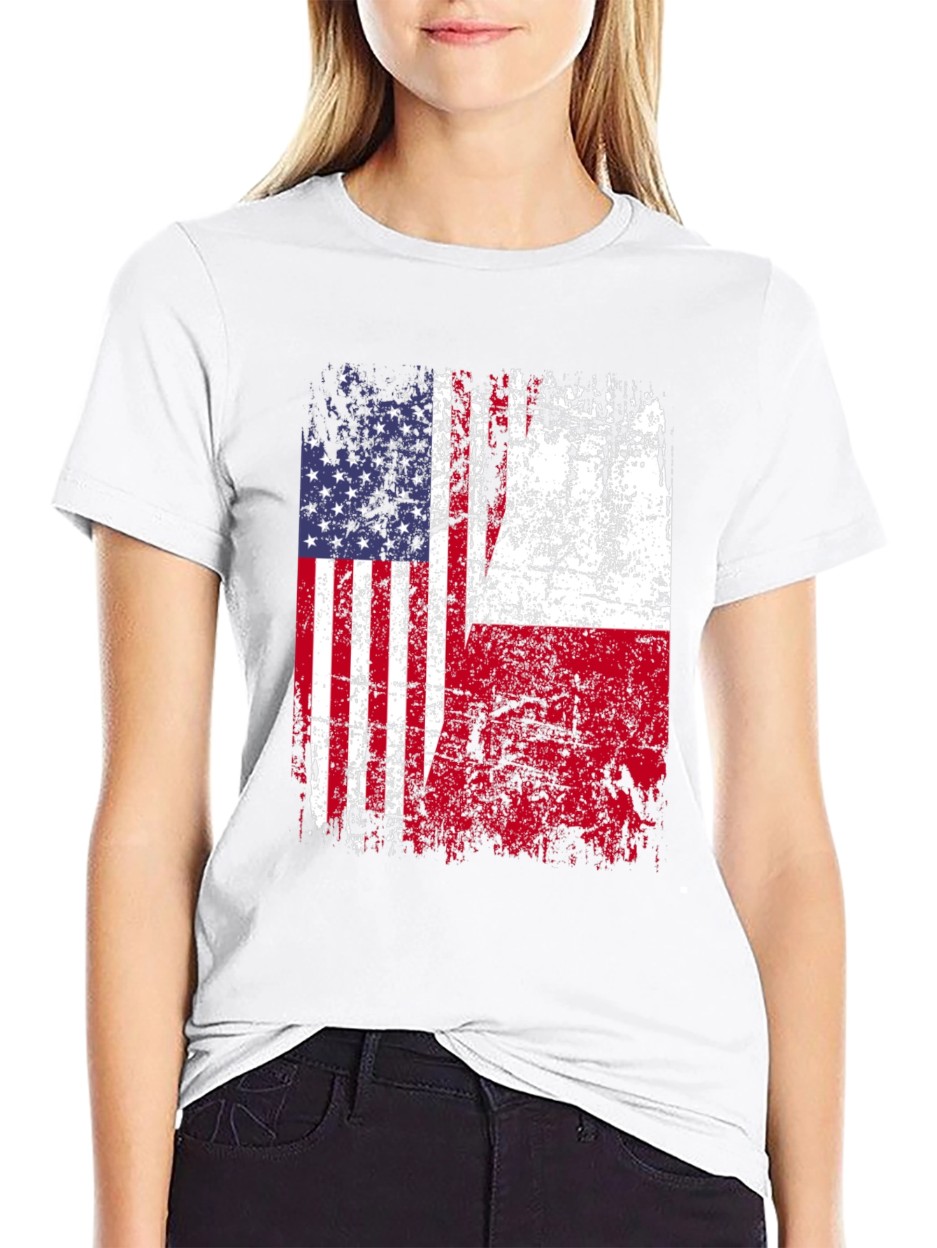 USA & Poland Flag T-Shirt