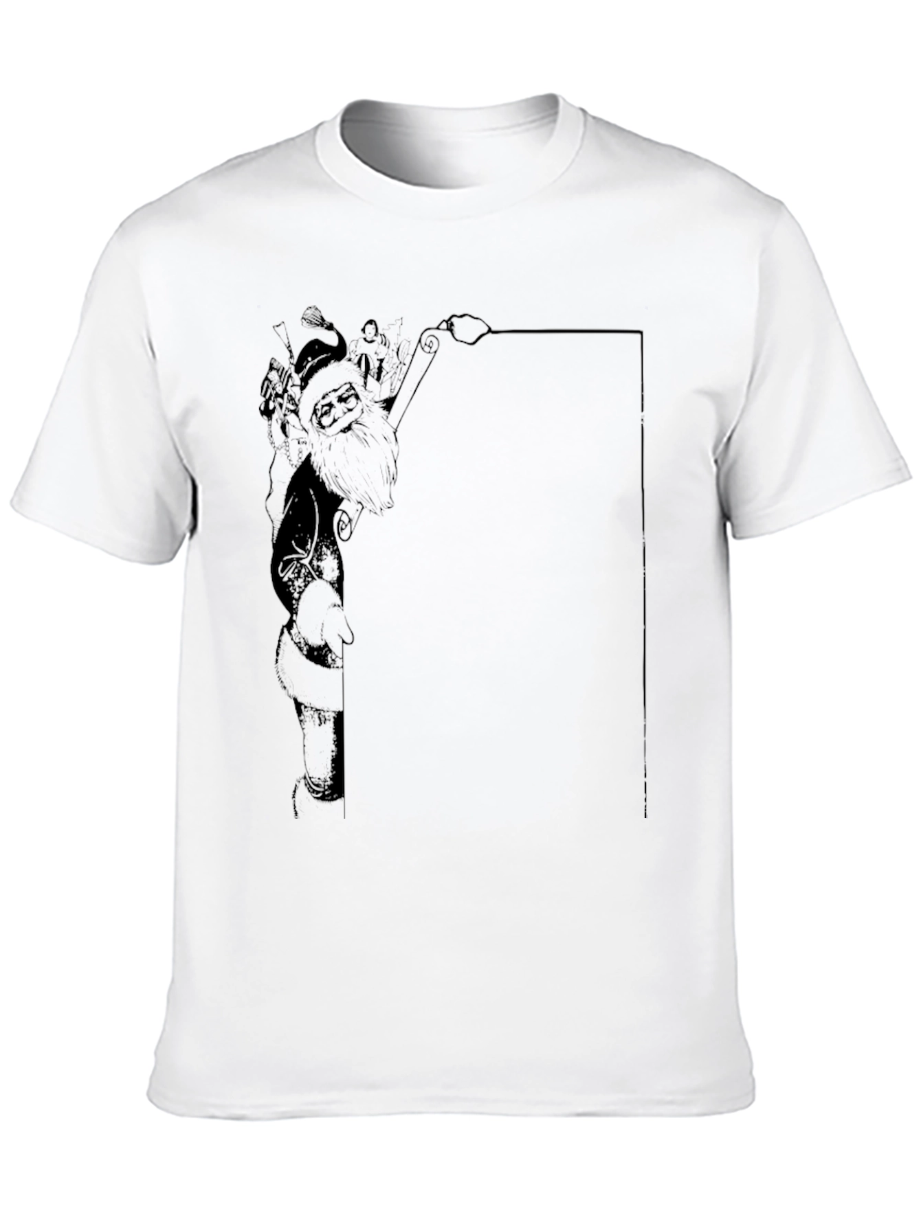 Santas List Tee - Black Graphic T-Shirt