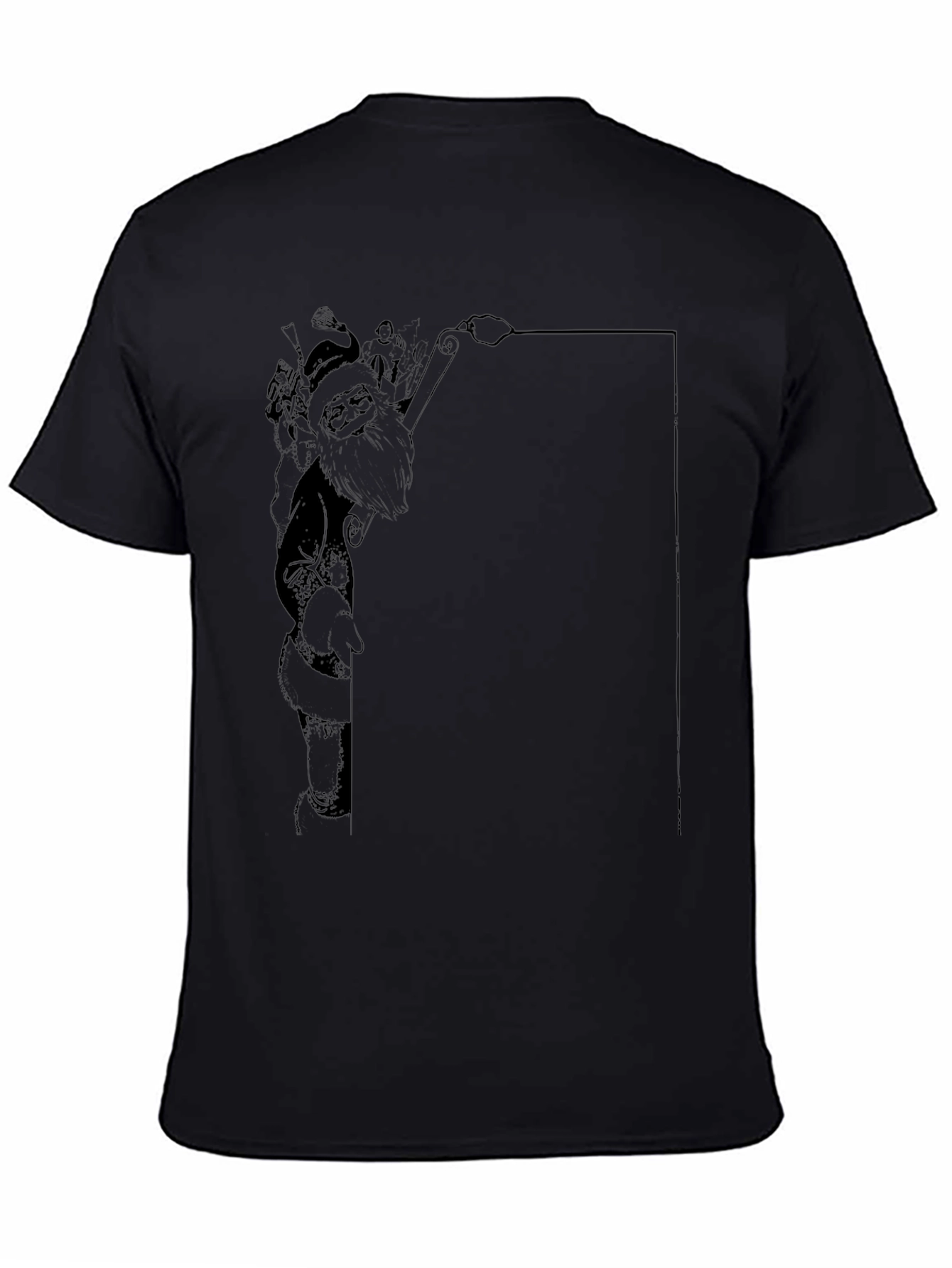 Santas List Tee - Black Graphic T-Shirt