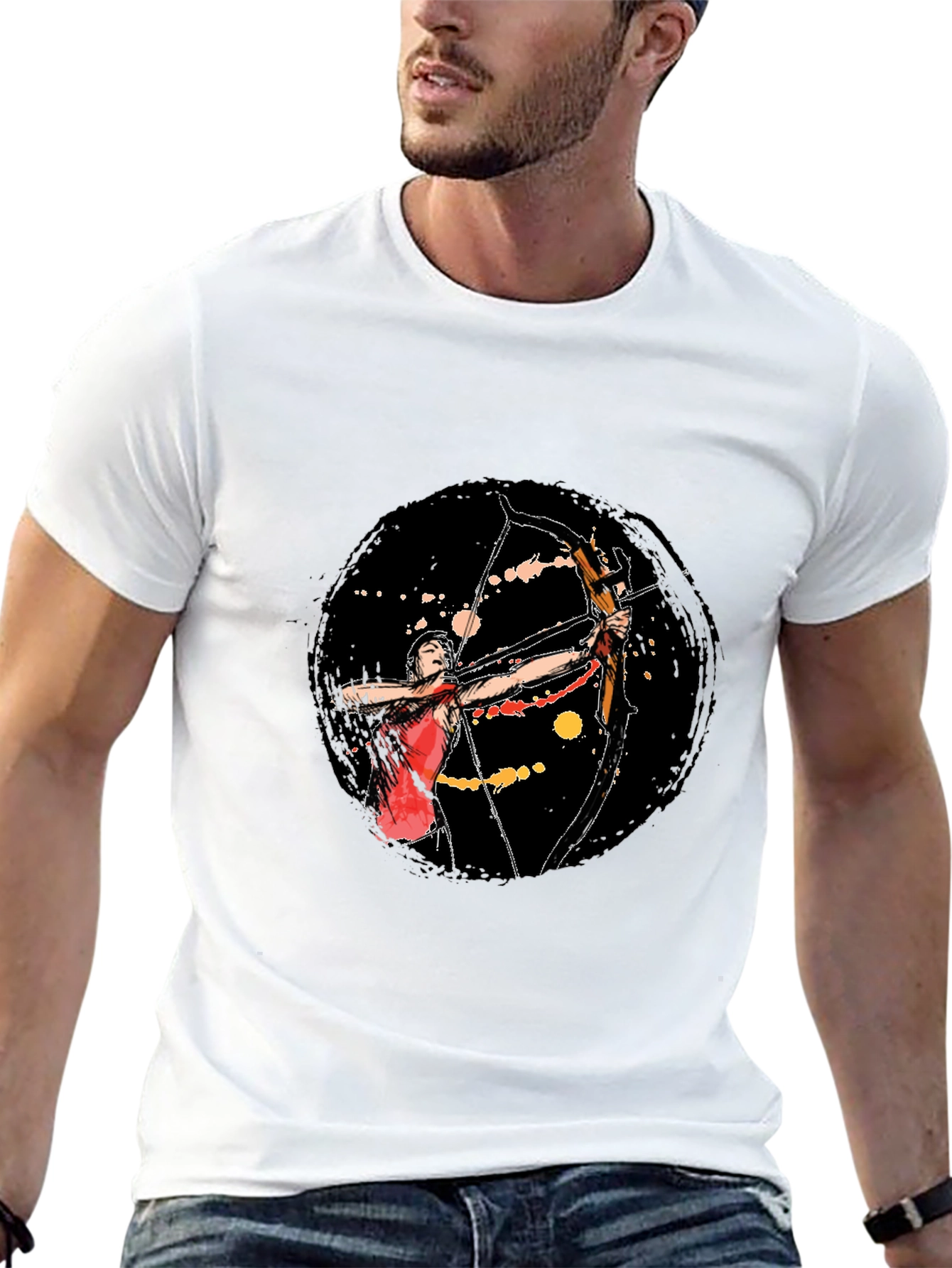 Archery T-Shirt: Black Cotton Archer Tee