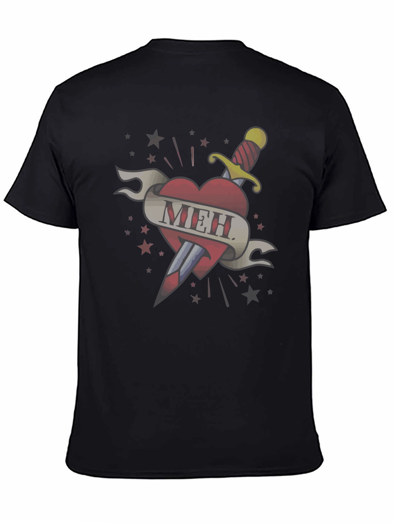 Meh Heart Tattoo T-Shirt