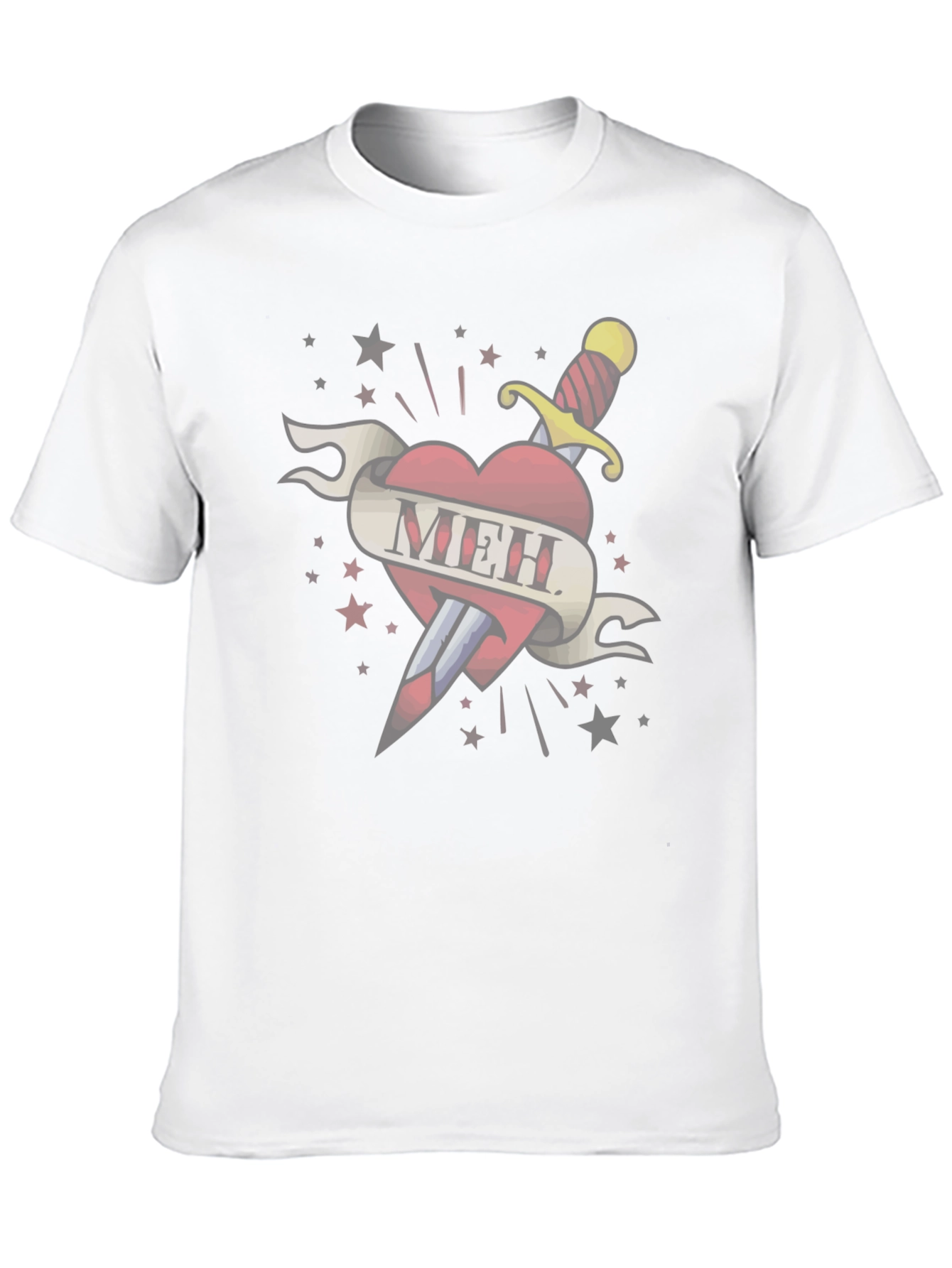 Meh Heart Tattoo T-Shirt