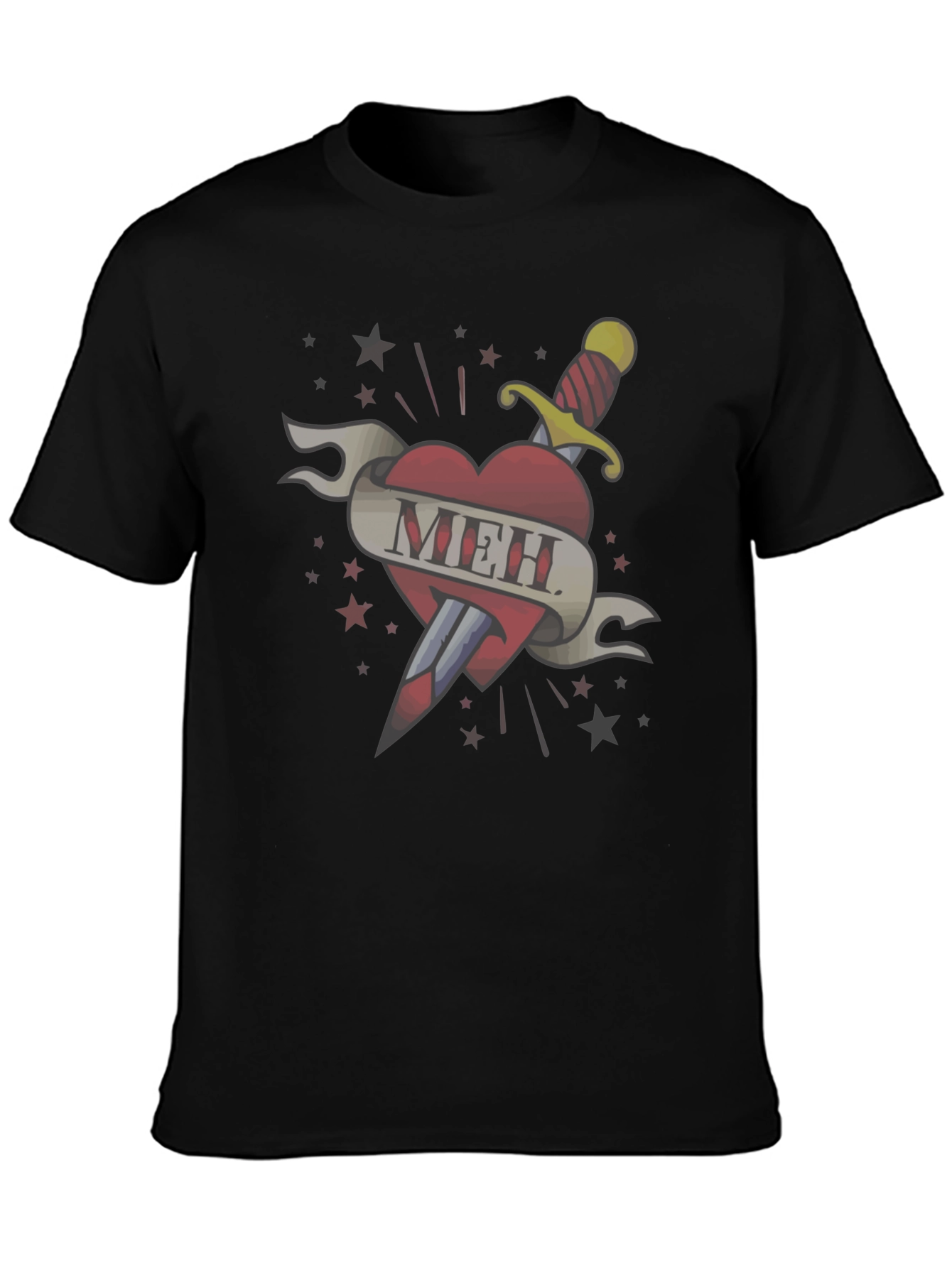 Meh Heart Tattoo T-Shirt