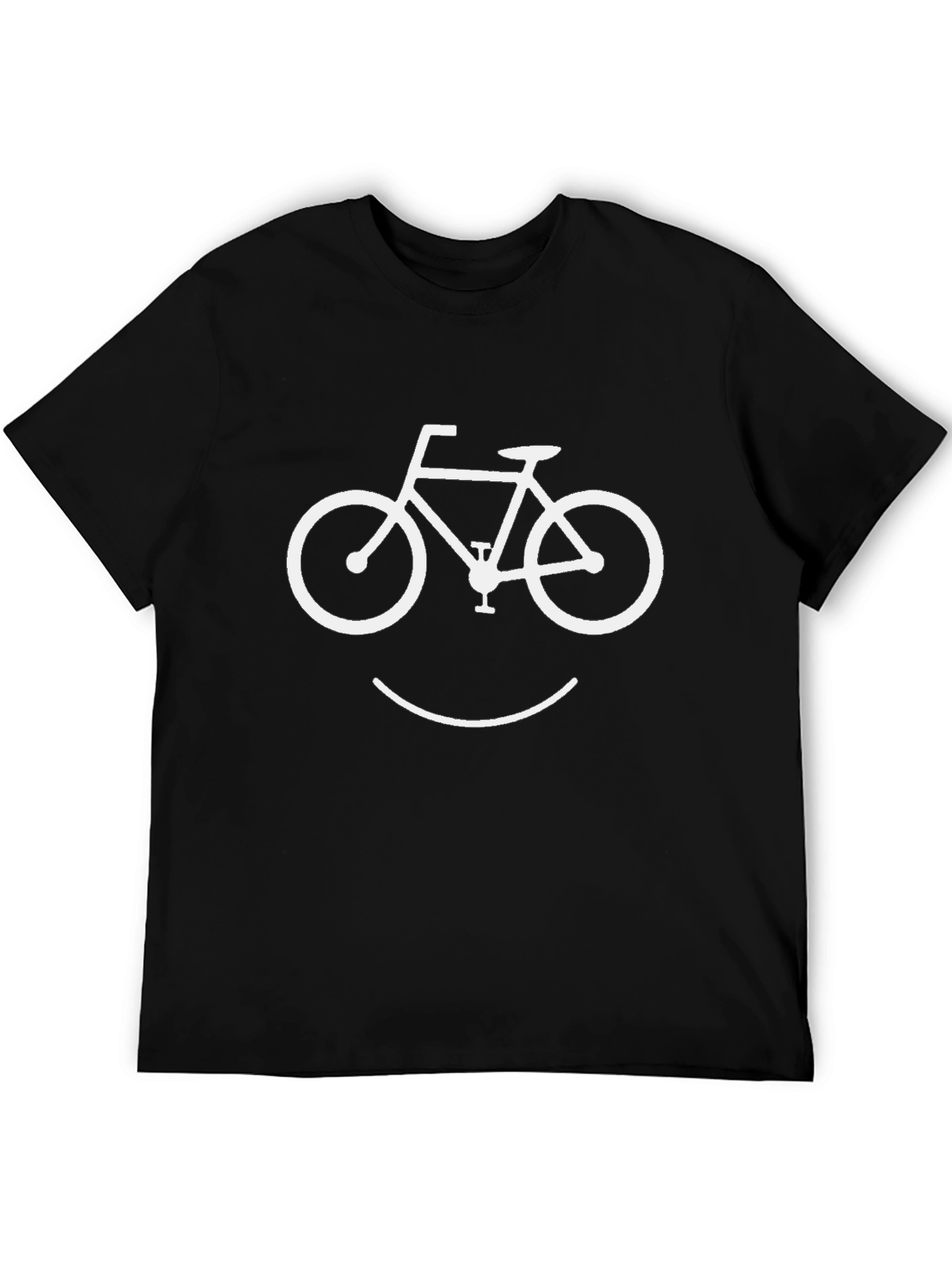 Bike Smile Graphic T-Shirt - Cool Casual Tee