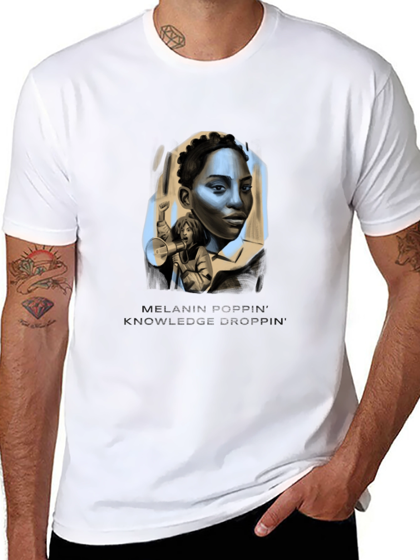 Melanin Poppin Knowledge Drop T-Shirt