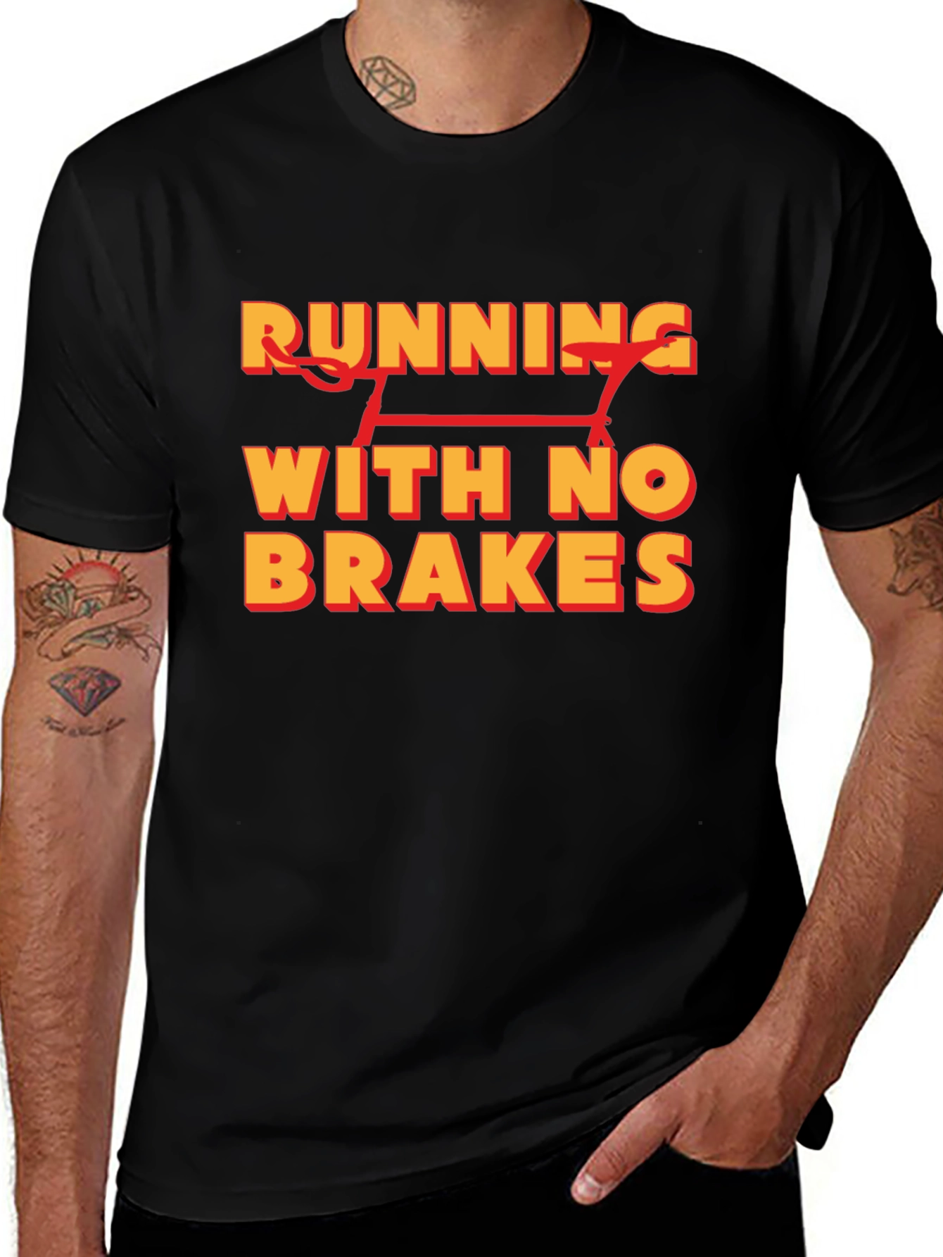 Running With No Brakes Graphic T-Shirt