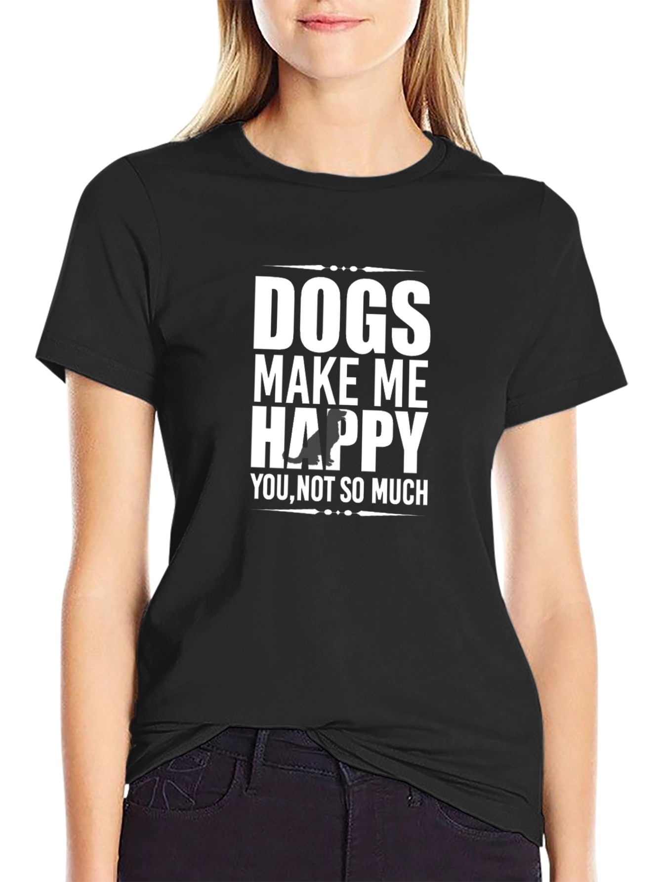 Dogs Make Me Happy Graphic Tee
