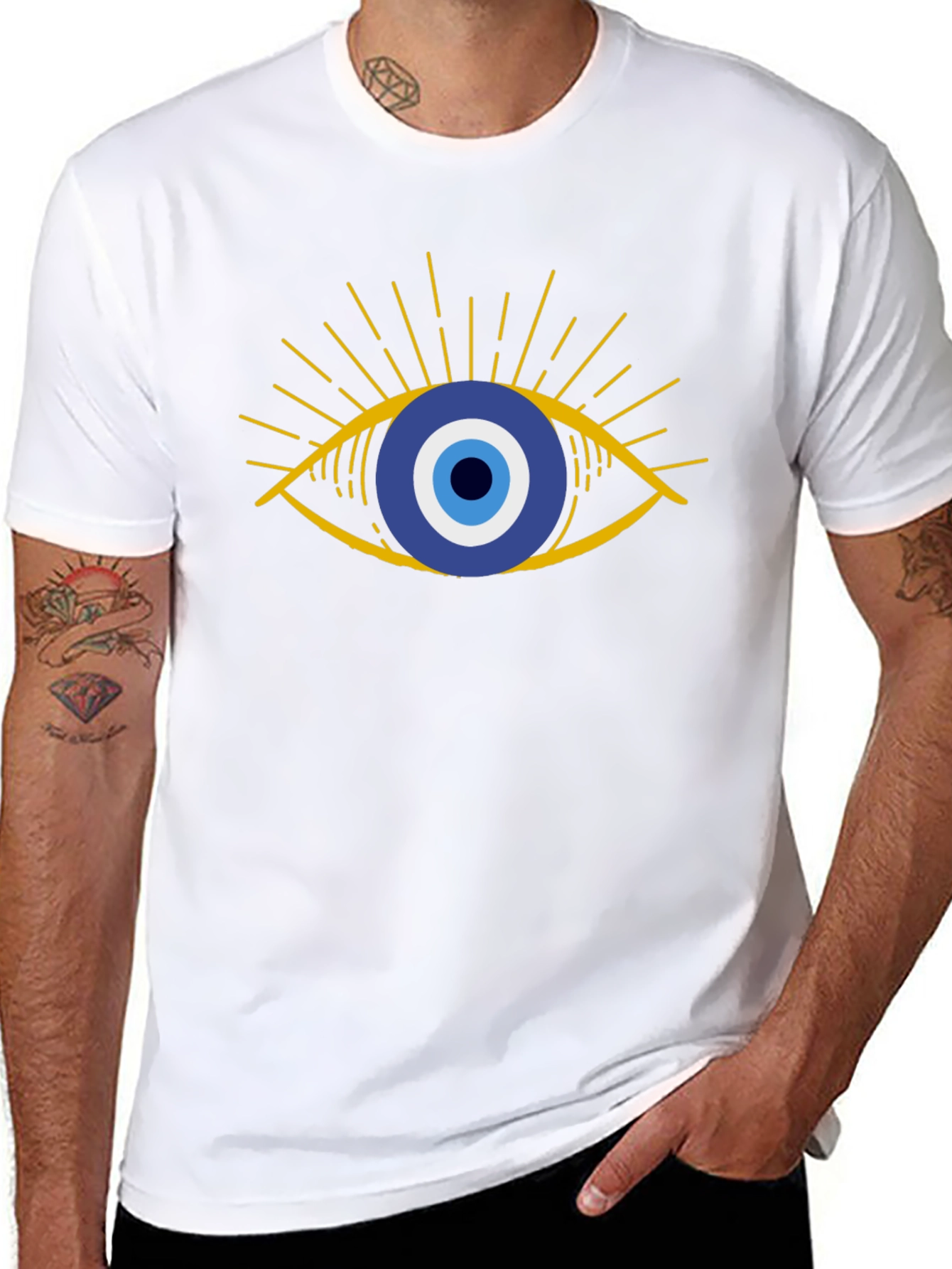 Evil Eye Graphic Tee - Stylish Protection