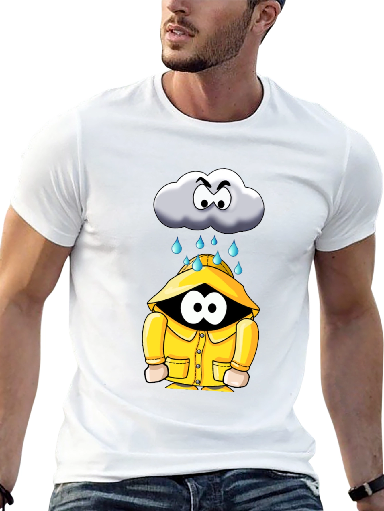 Rain Cloud Cartoon Graphic Tee