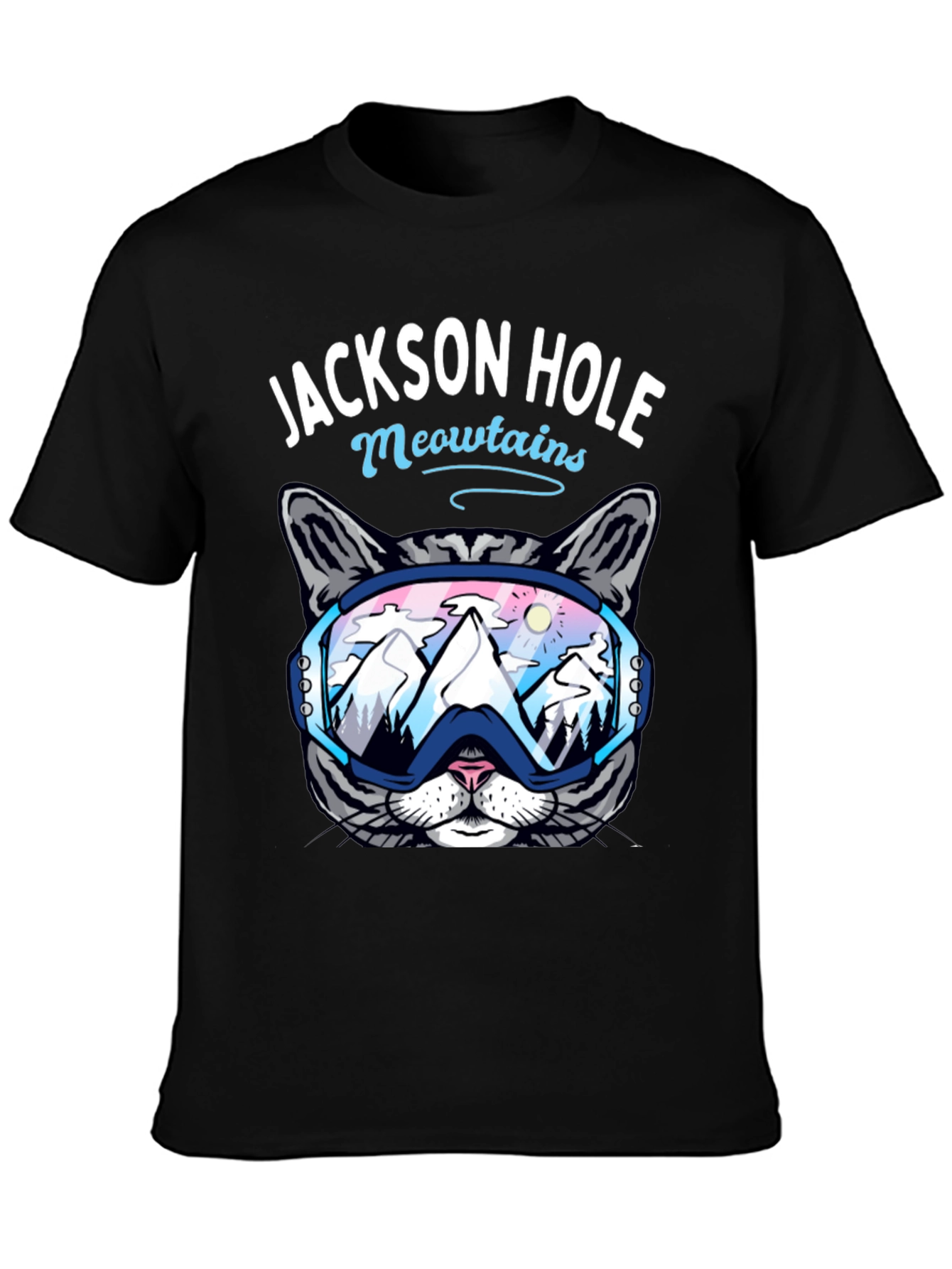 Jackson Hole Meowtains Cat Ski T-Shirt