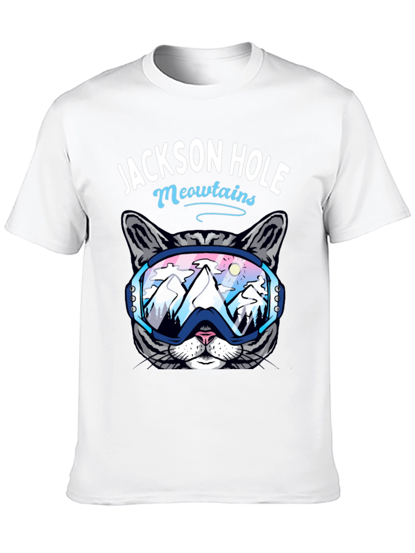 Jackson Hole Meowtains Cat Ski T-Shirt