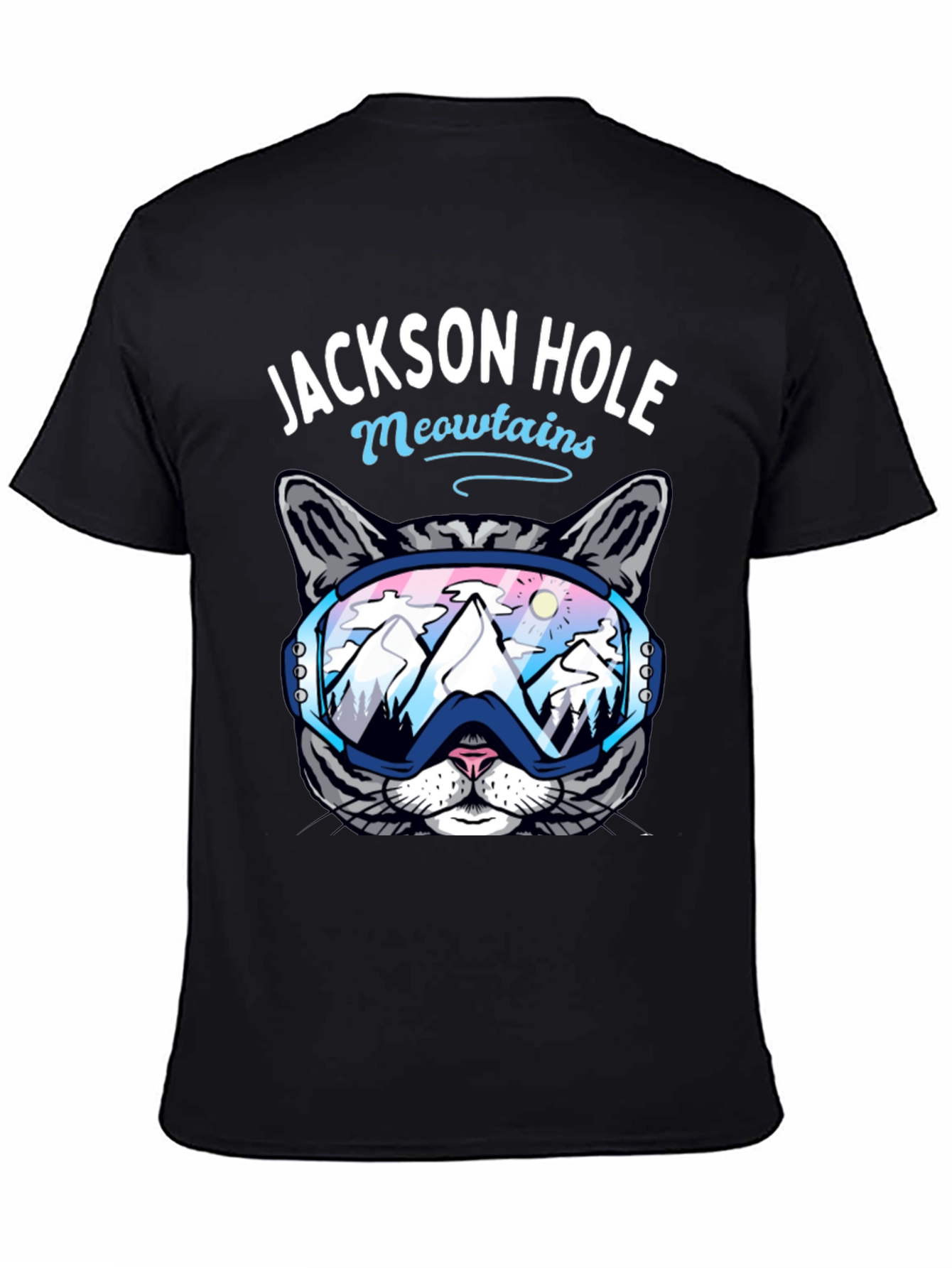 Jackson Hole Meowtains Cat Ski T-Shirt
