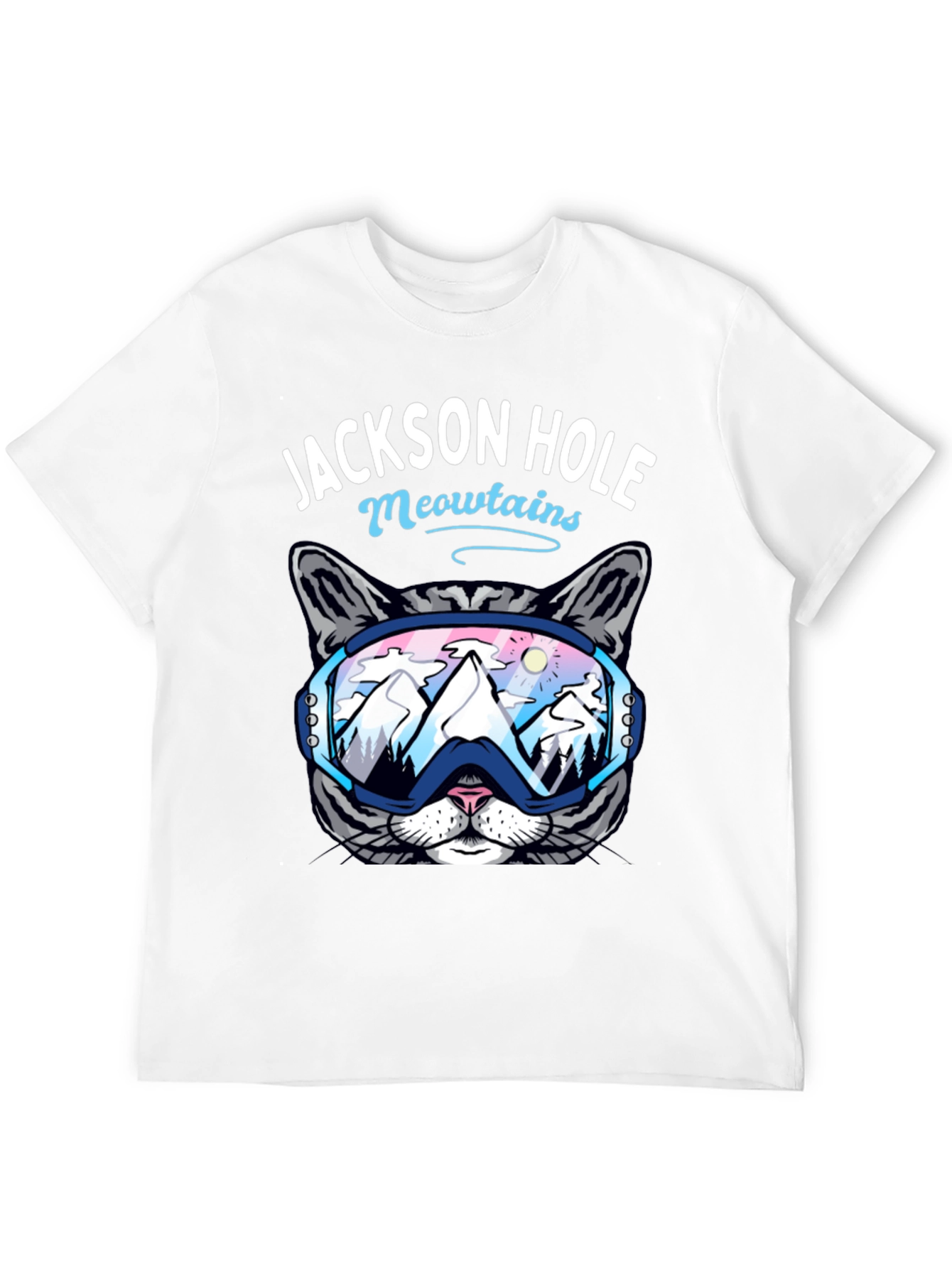Jackson Hole Meowtains Cat Ski T-Shirt