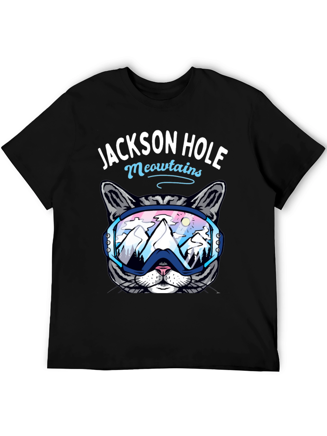 Jackson Hole Meowtains Cat Ski T-Shirt