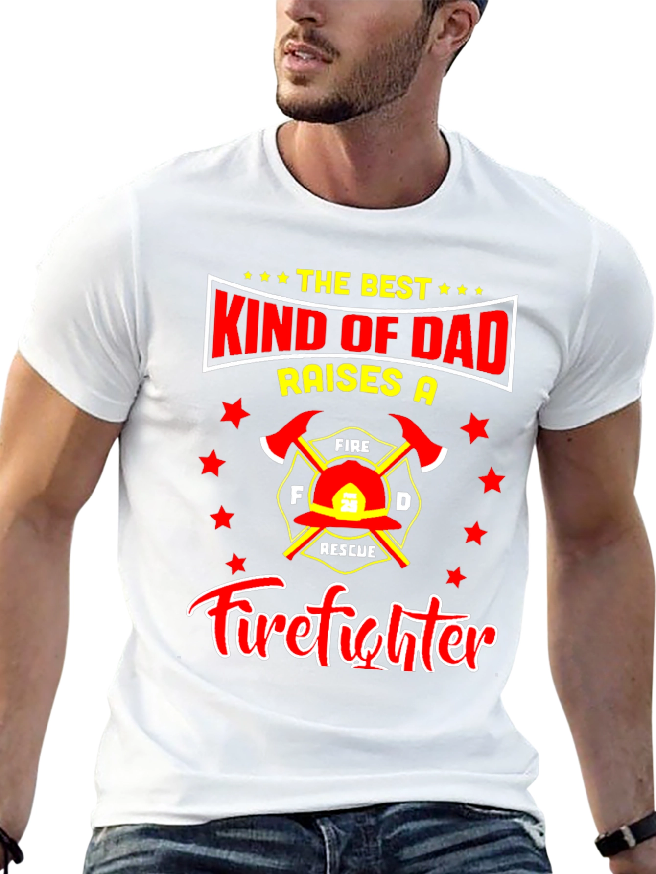 Firefighter Dad T-Shirt: Best Kind of Dad