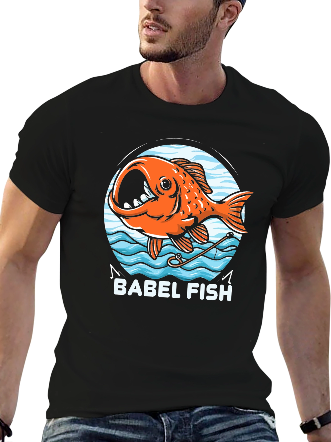Babel Fish Graphic T-Shirt - Sci-Fi Humor Tee