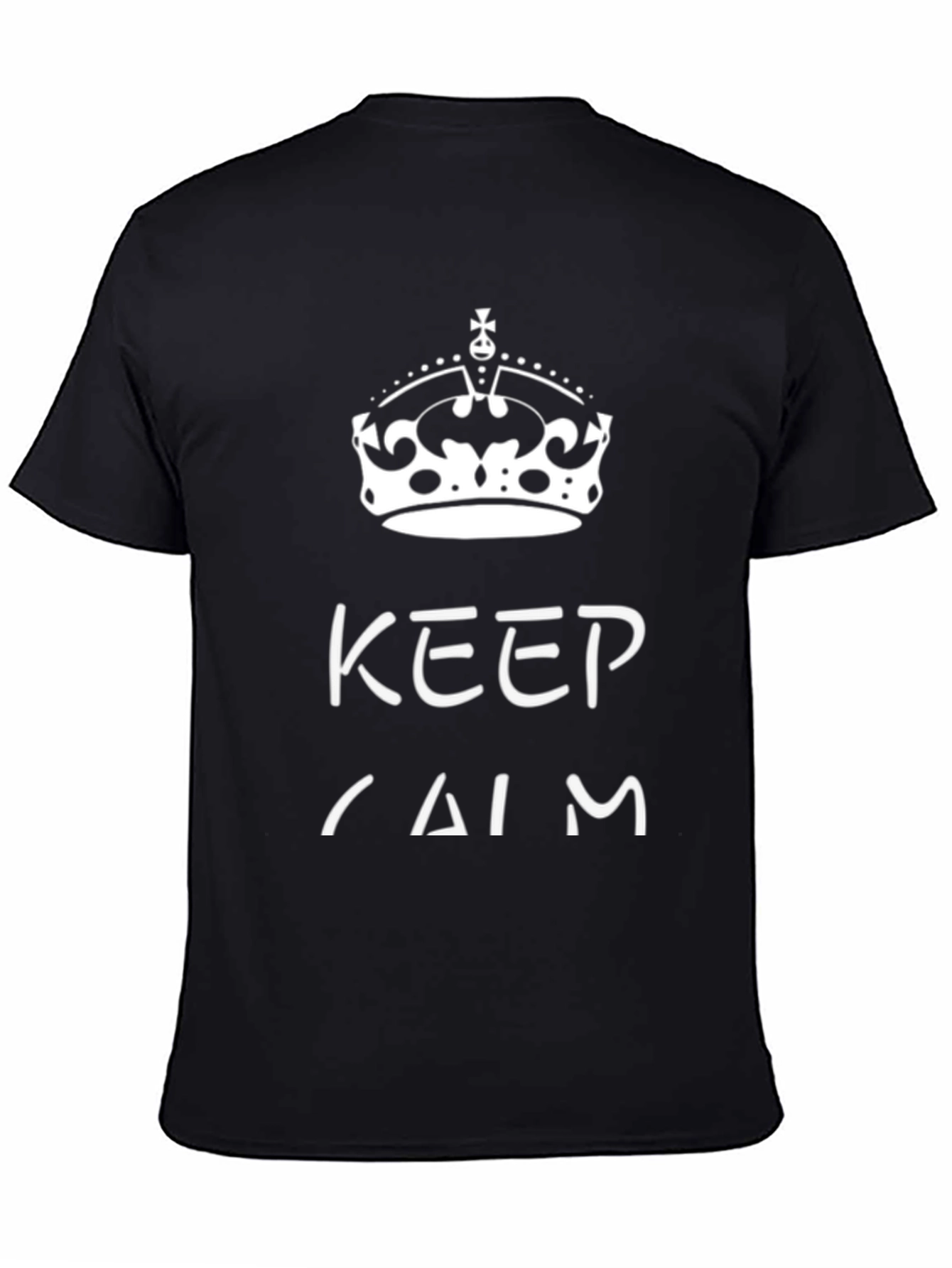 Keep Calm Graphic Tee - Black Cotton