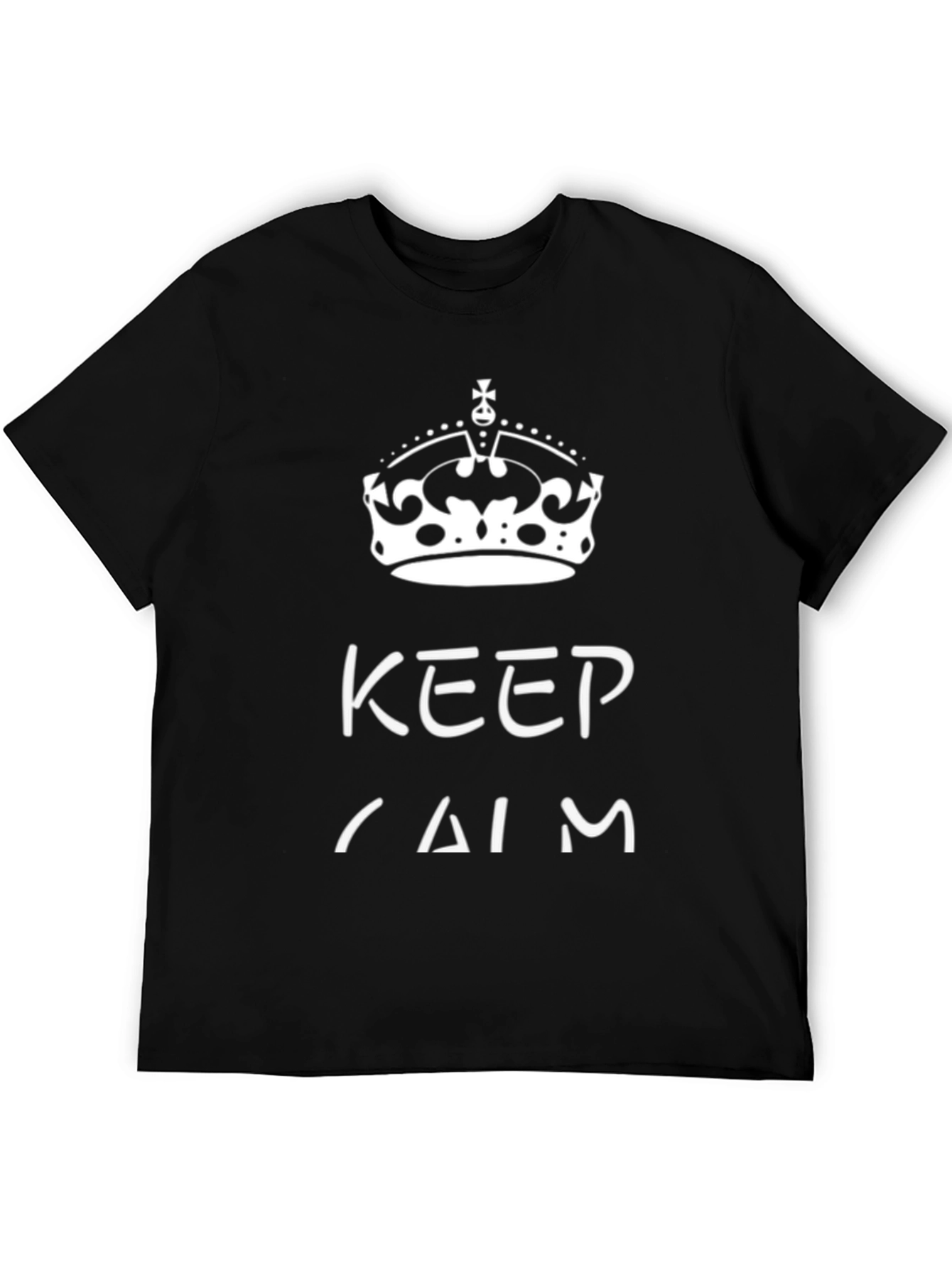 Keep Calm Graphic Tee - Black Cotton