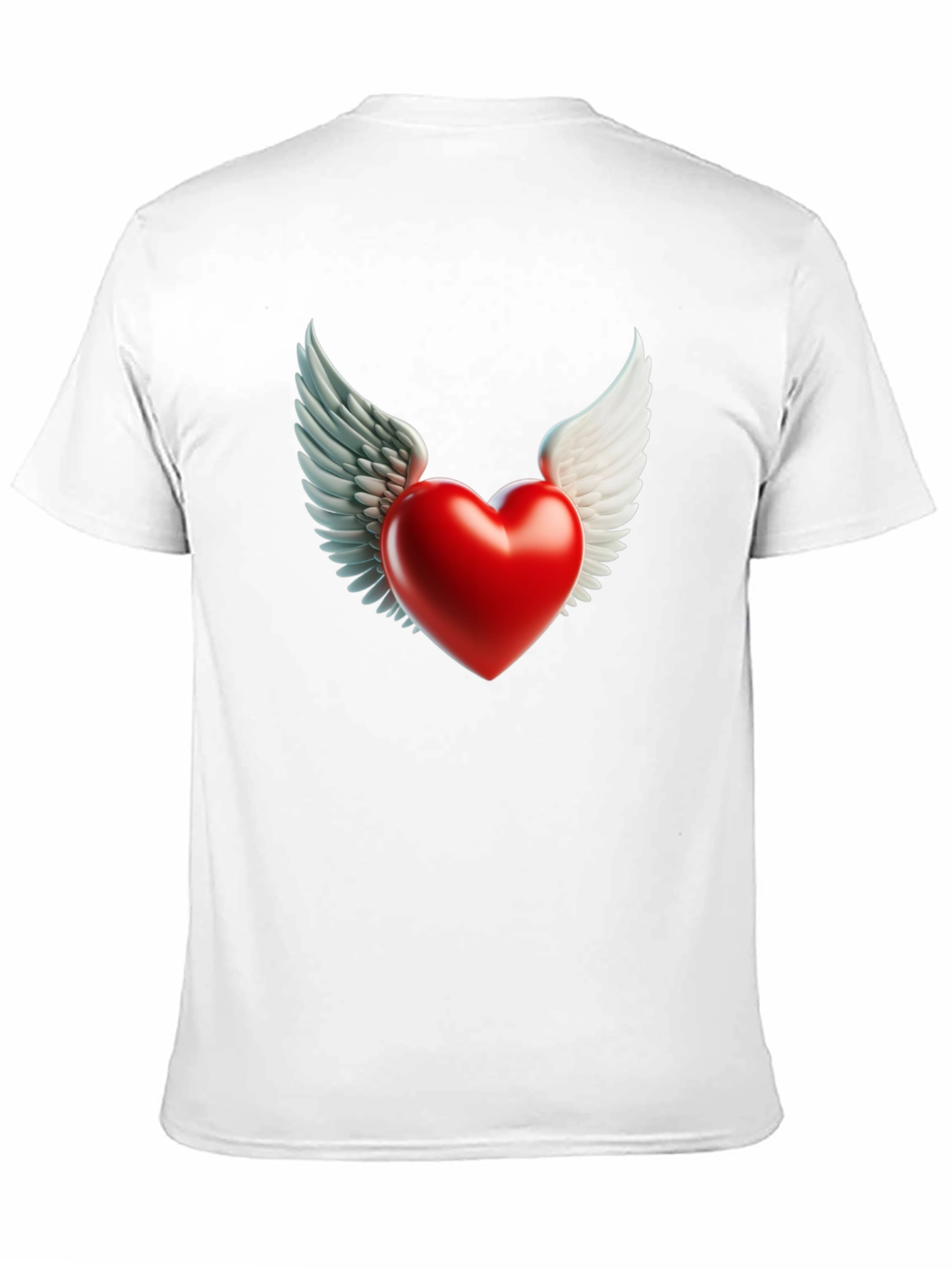 Winged Heart Graphic Tee - Black Cotton Blend