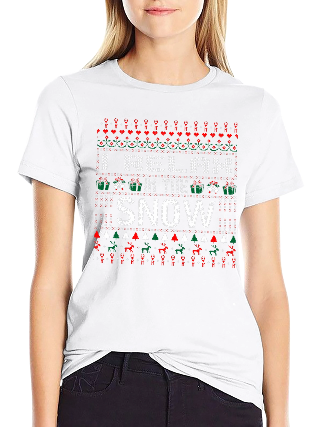 Relax in the Snow Ugly Christmas T-Shirt
