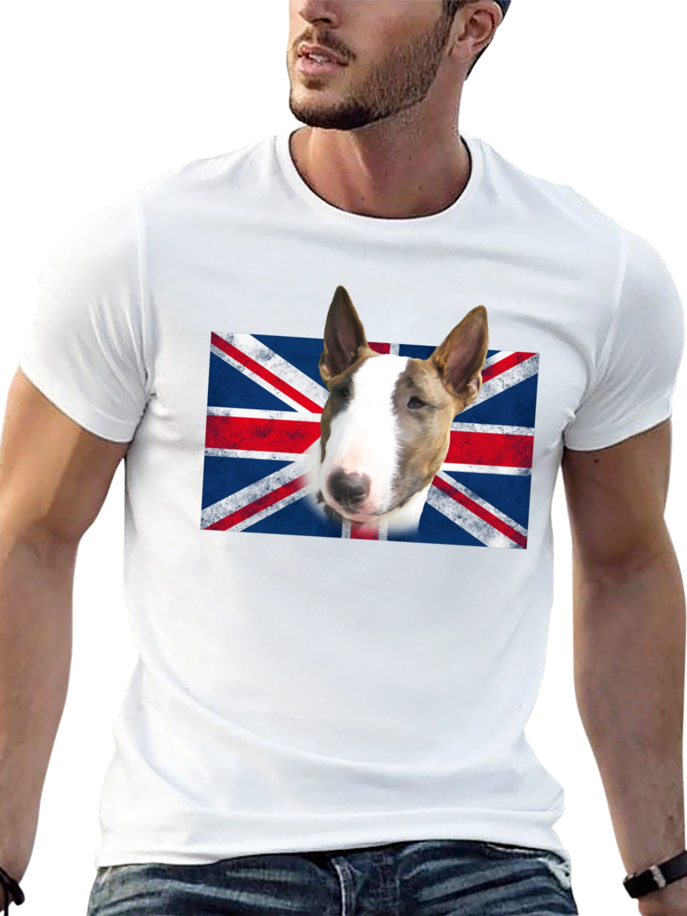 Union Jack Bull Terrier Graphic Tee