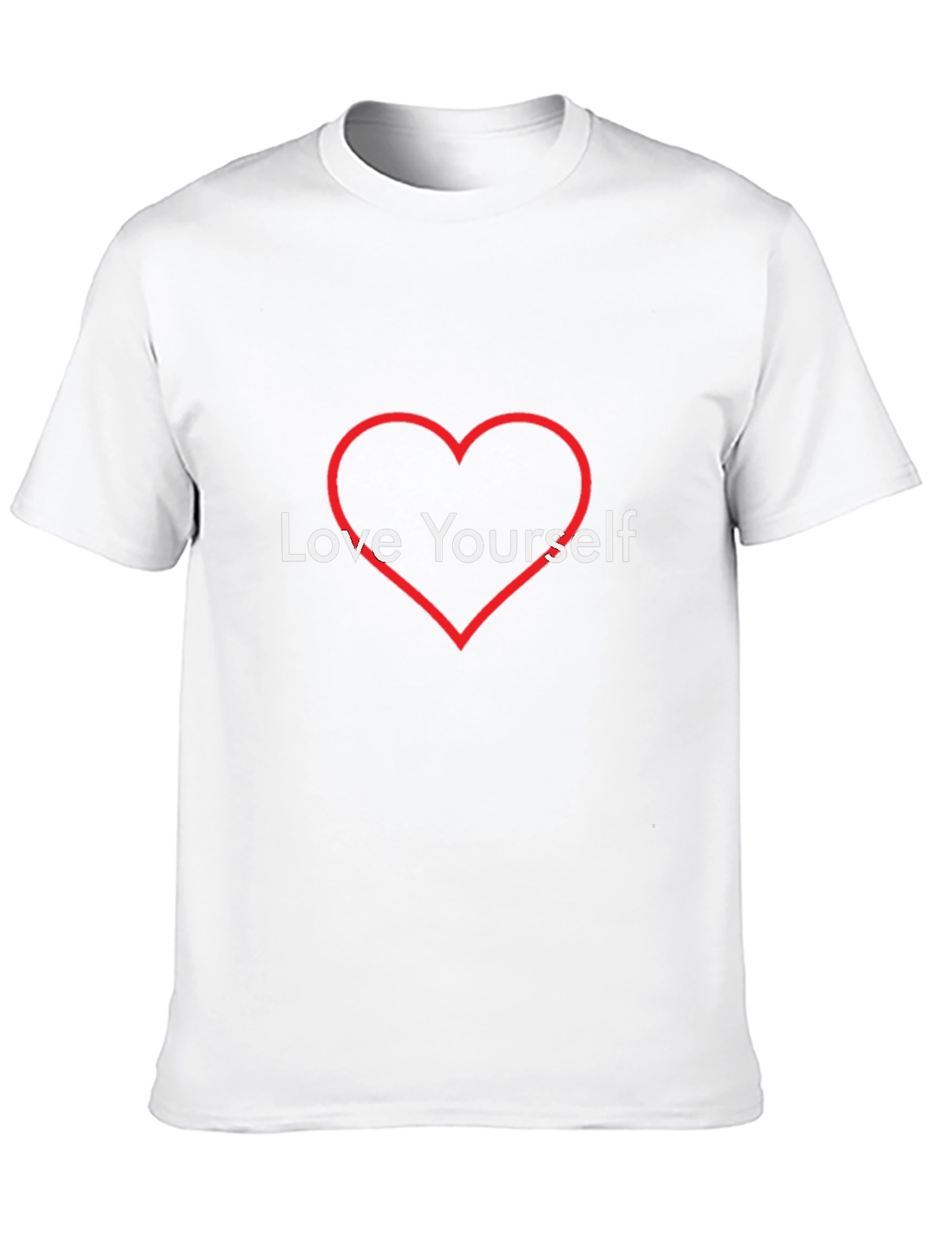Love Yourself Heart Tee - Stylish Comfort