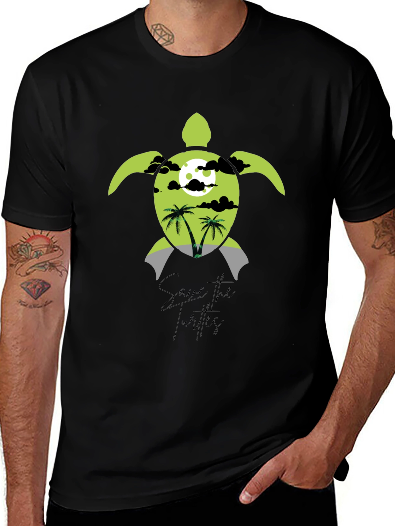 Save the Turtles Graphic T-Shirt