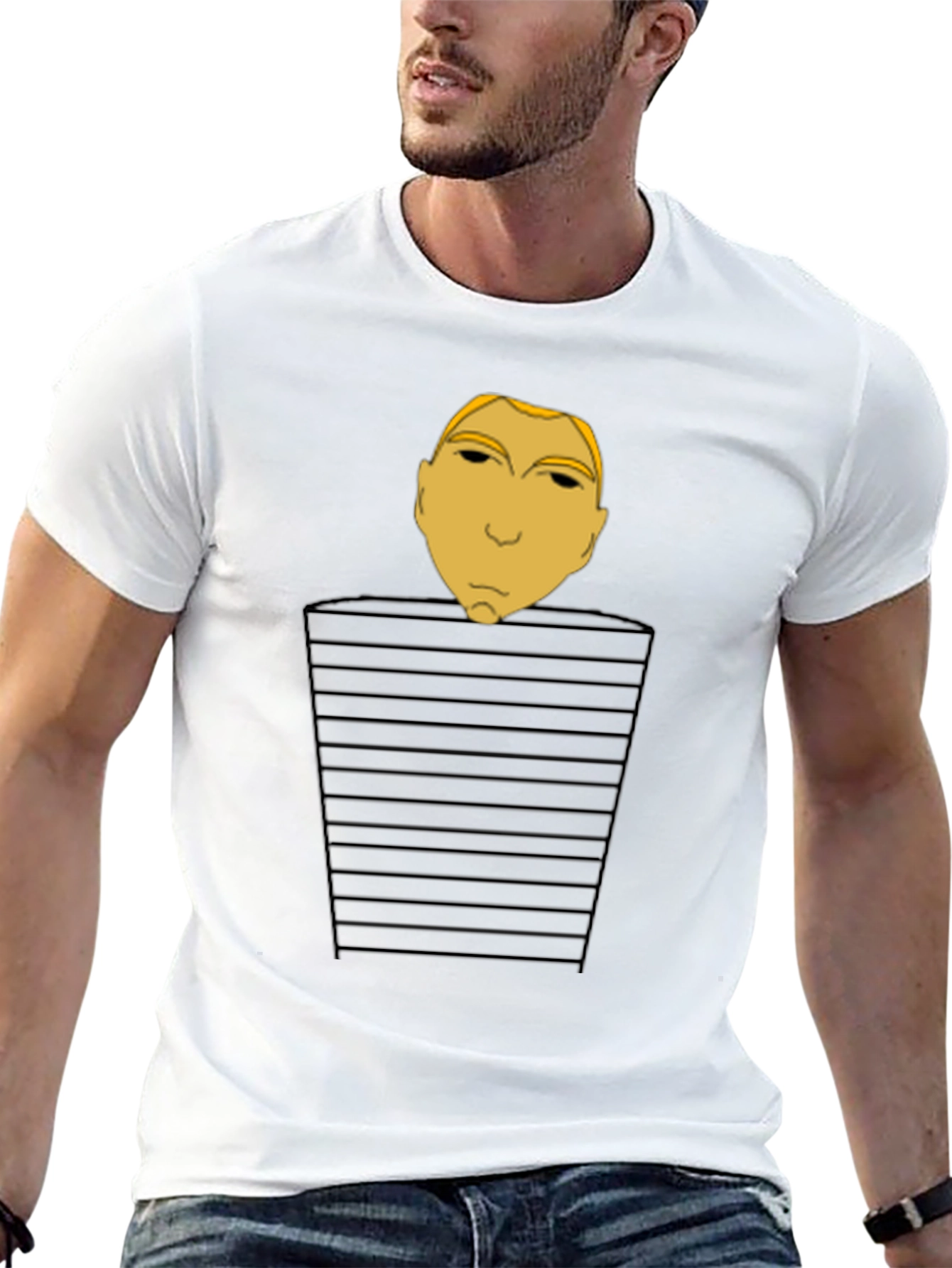 Abstract Face Portrait Graphic T-Shirt