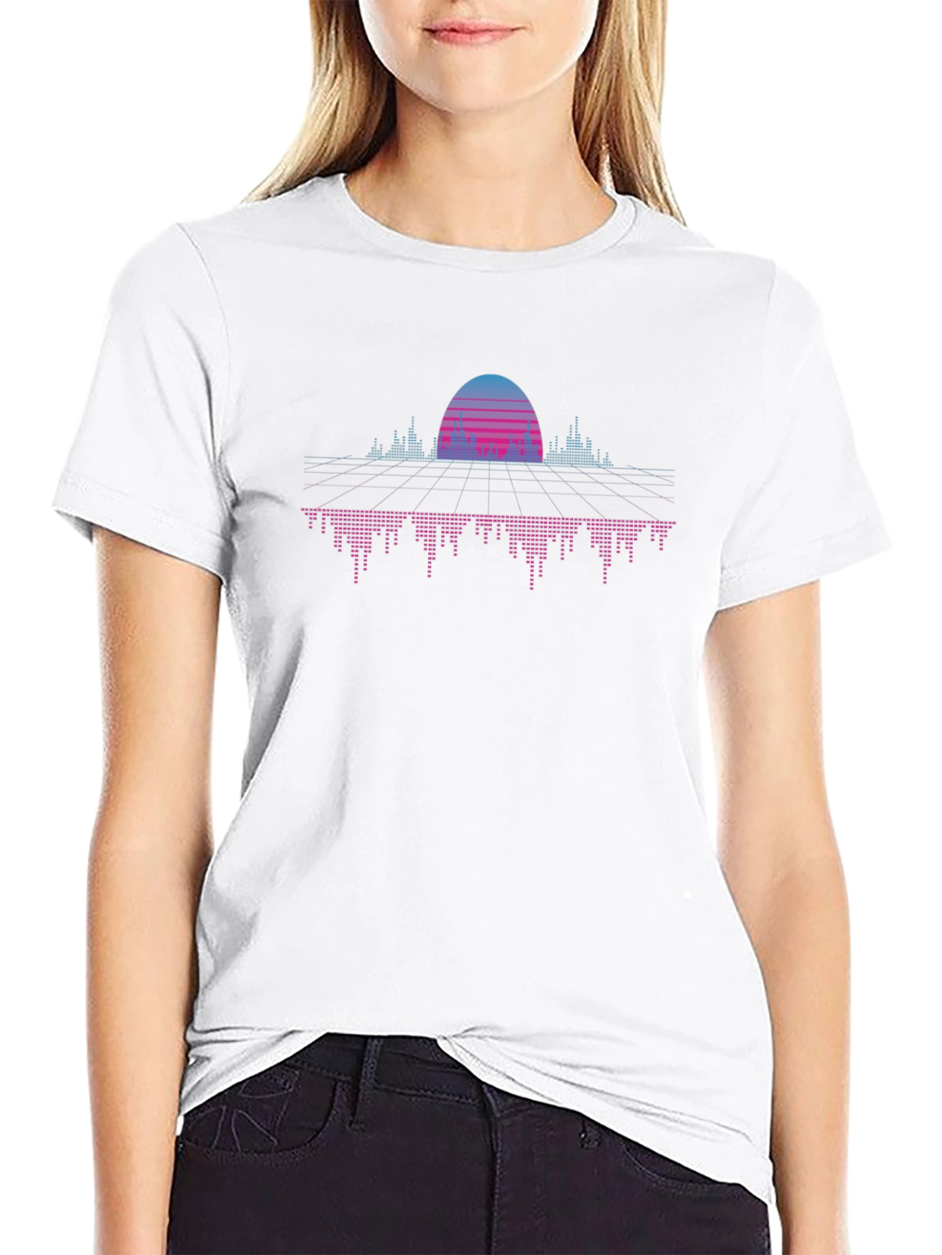 Retro Wave T-Shirt - Synthwave Sunset Graphic Tee