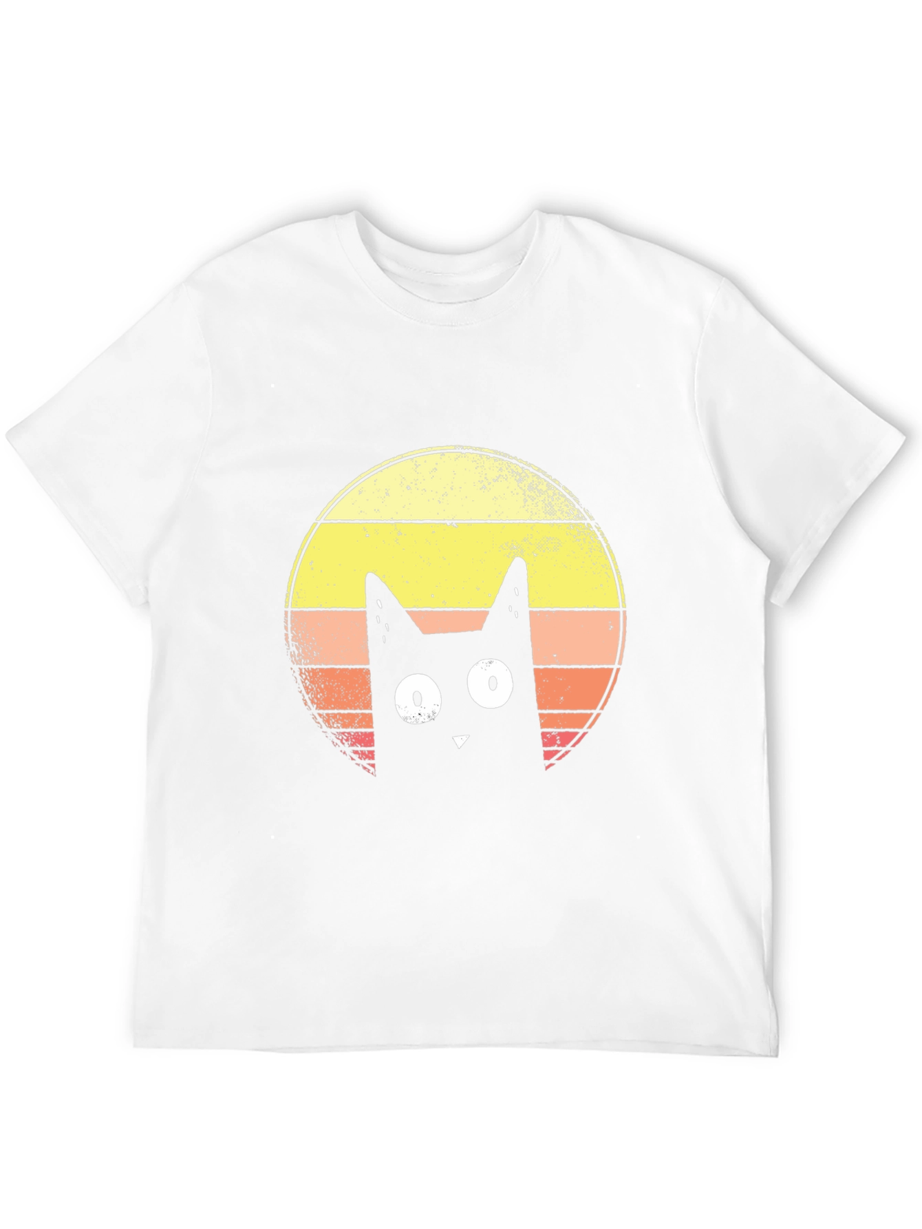 Retro Cat Graphic T-Shirt - Mens Black Tee